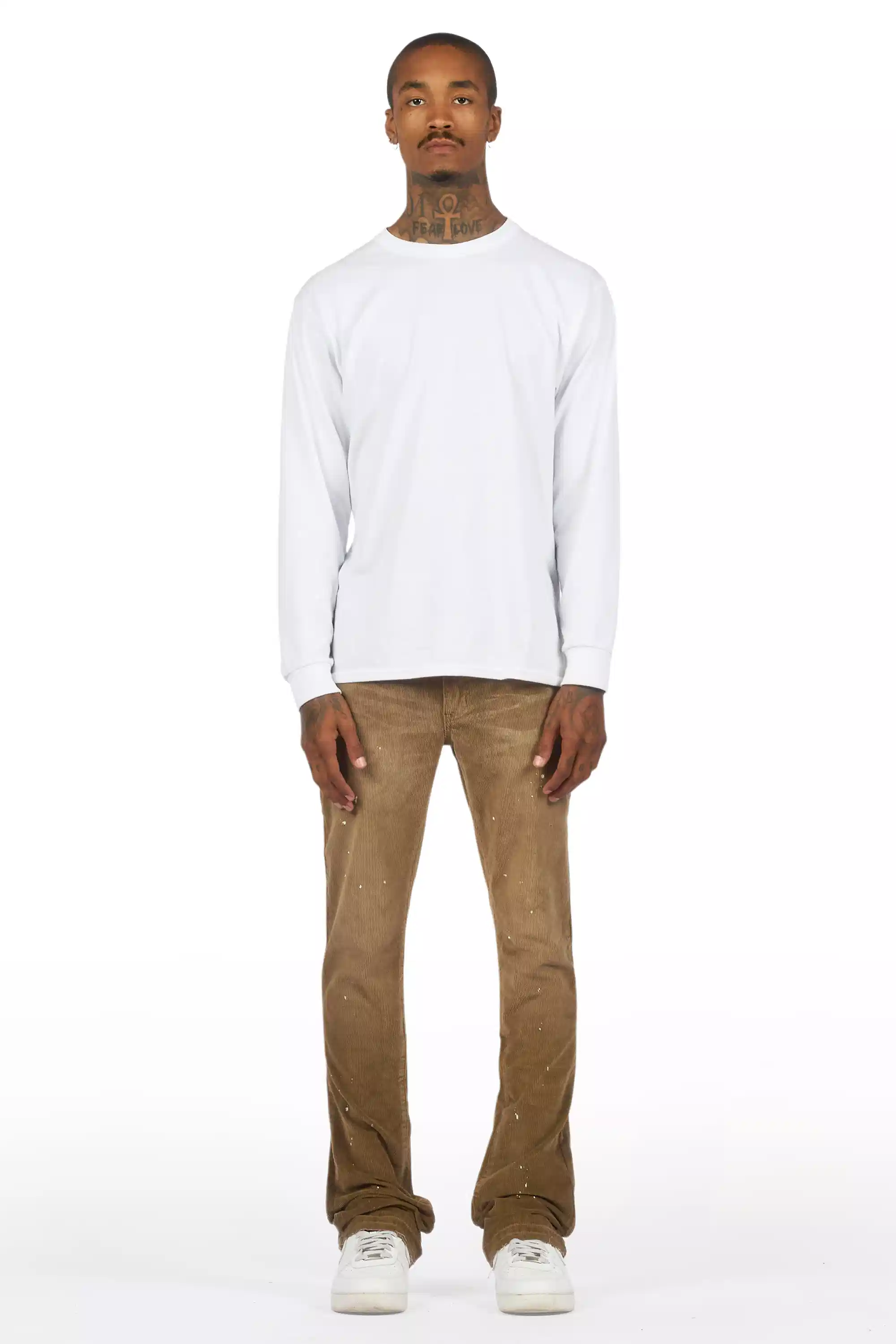 Sevyn Brown Stacked Flare Corduroy Pant - Image 3