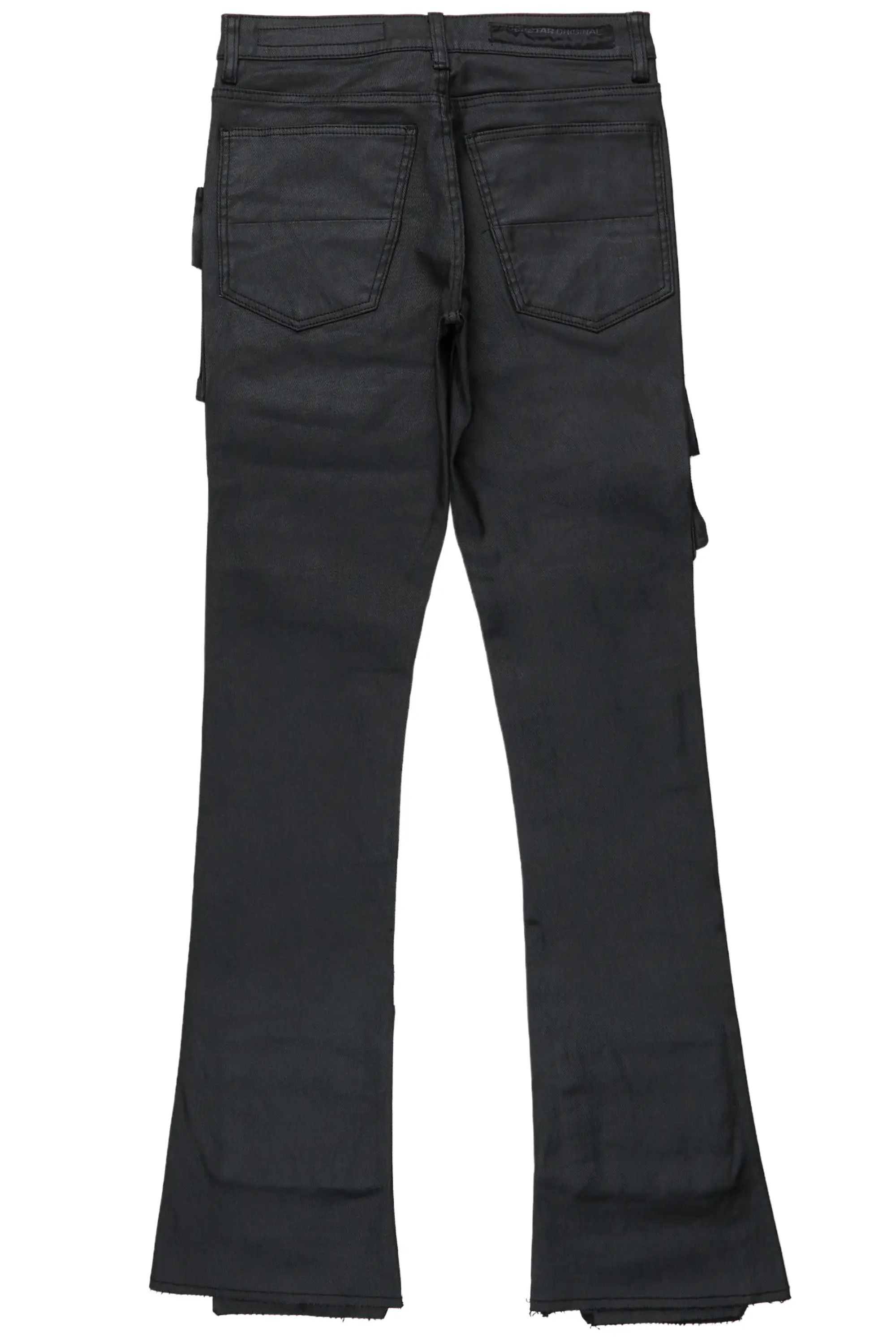 Zander Black Stacked Flare Cargo Jean - Image 8