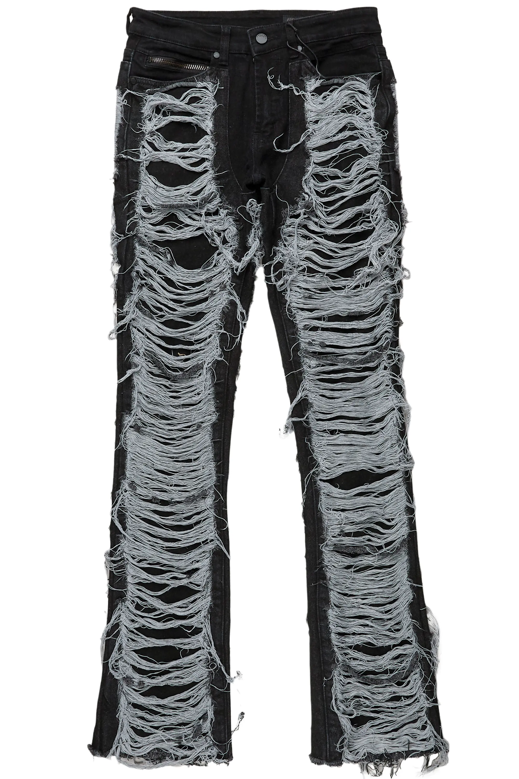 Conrad Black Stacked Flare Jean - Image 2