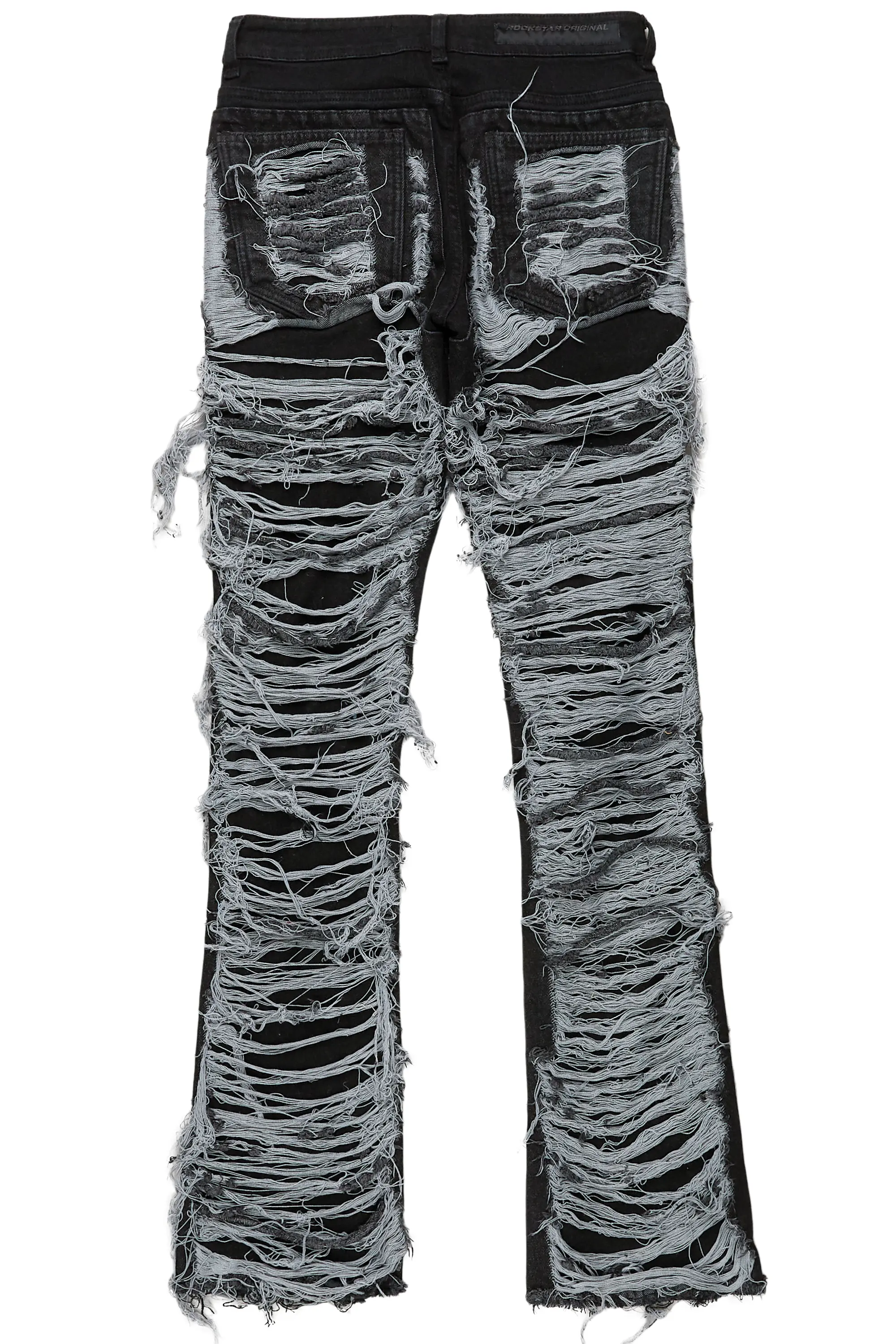 Conrad Black Stacked Flare Jean - Image 8