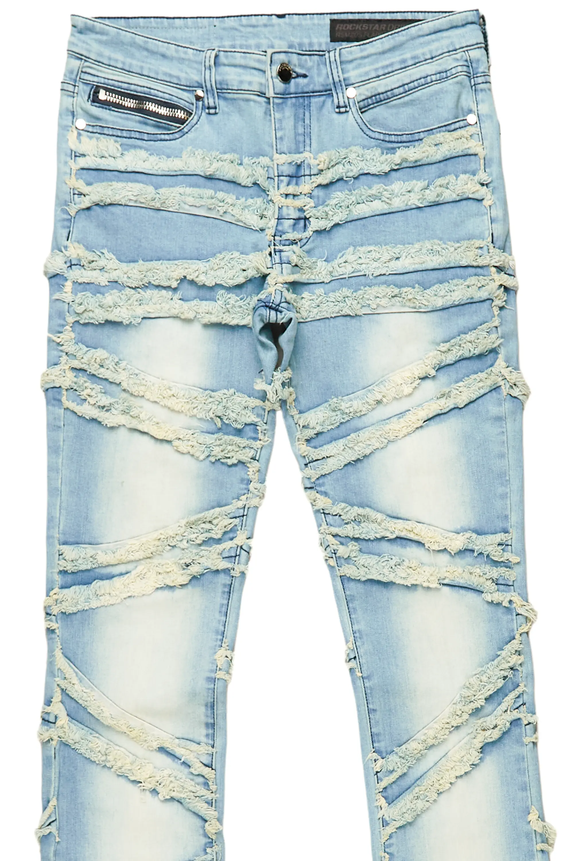 Norbert Blue Stacked Flare Jean - Image 7