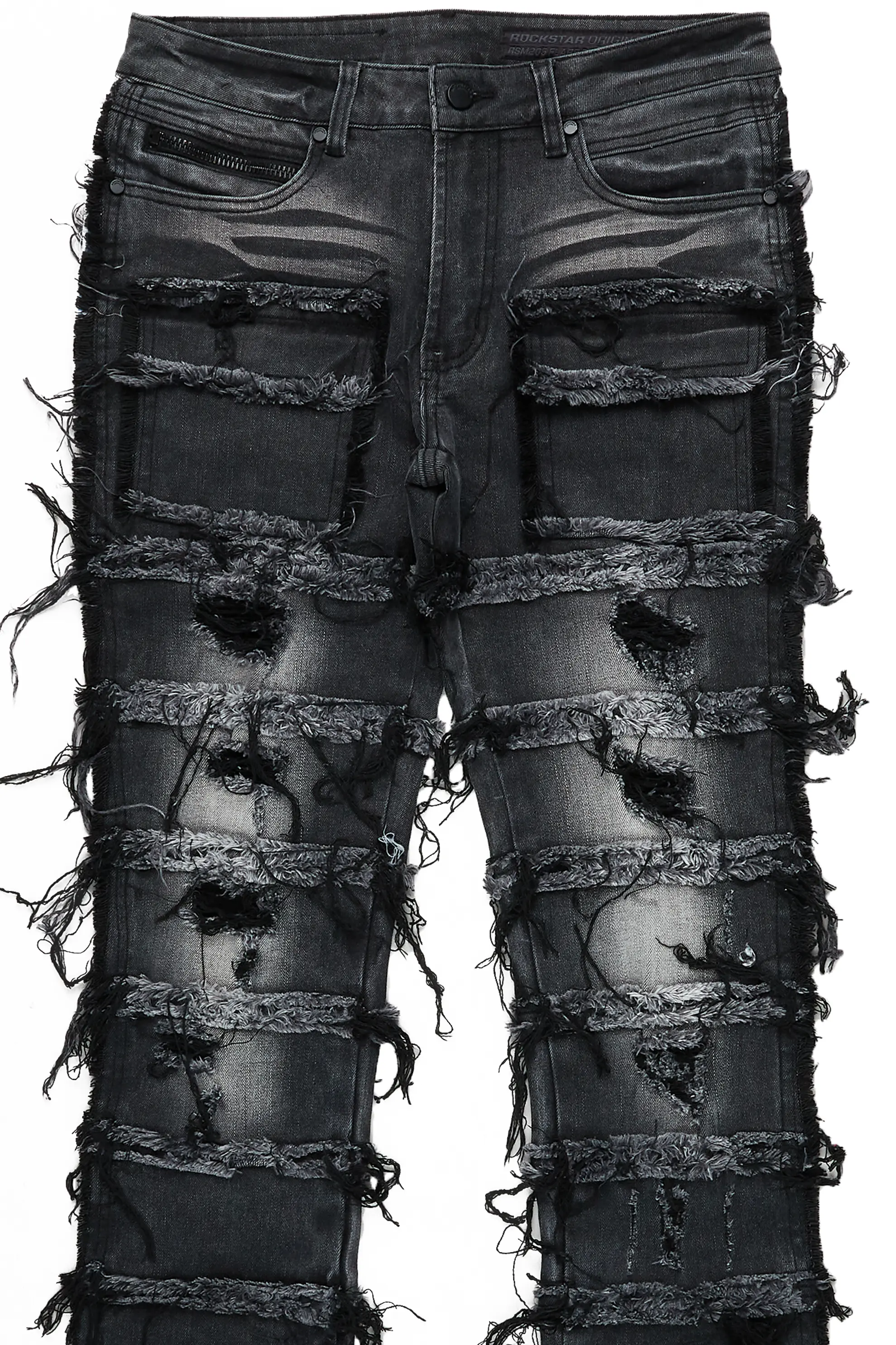 Josie Black Stacked Flare Jean - Image 7