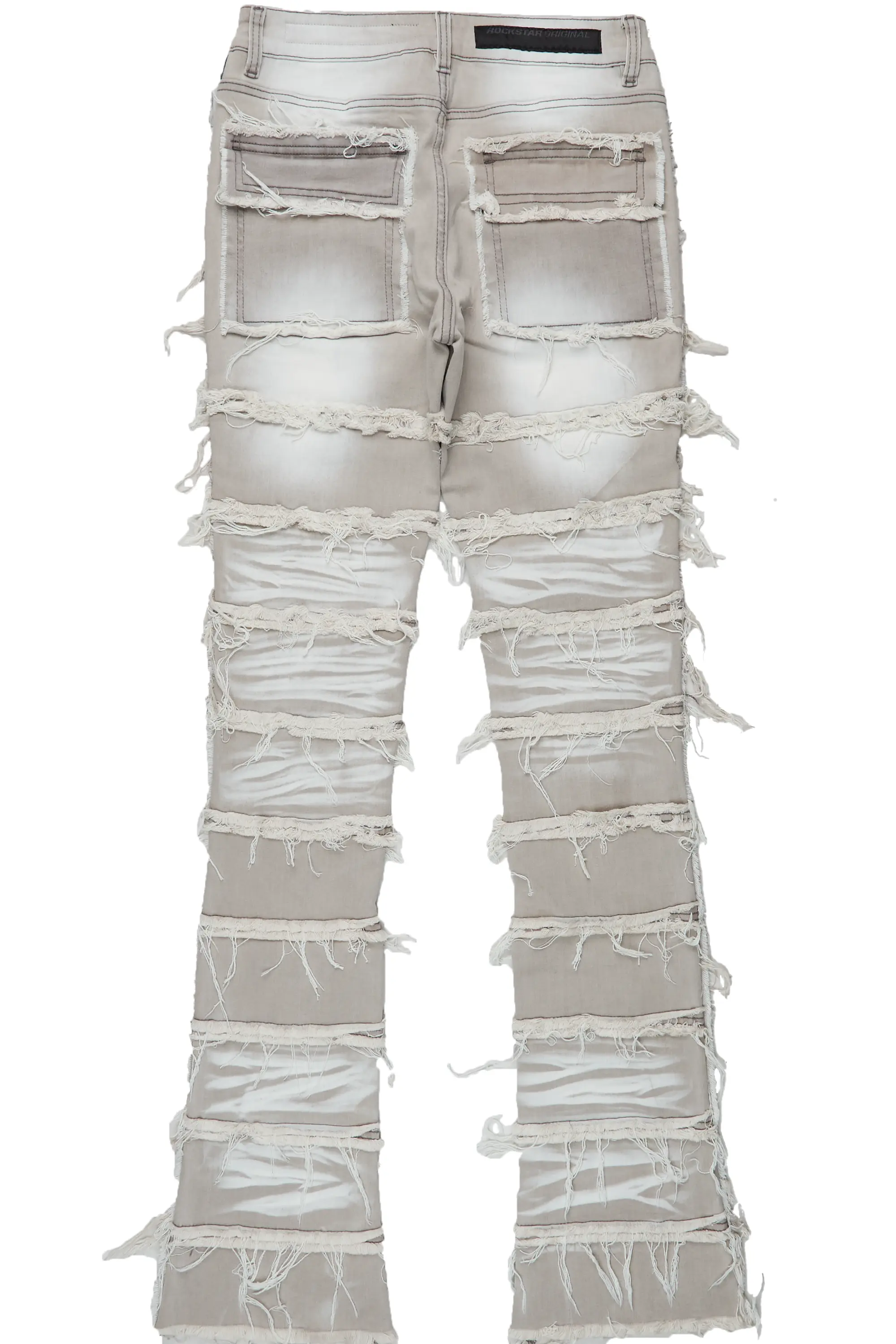 Josie Grey Stacked Flare Jean - Image 8