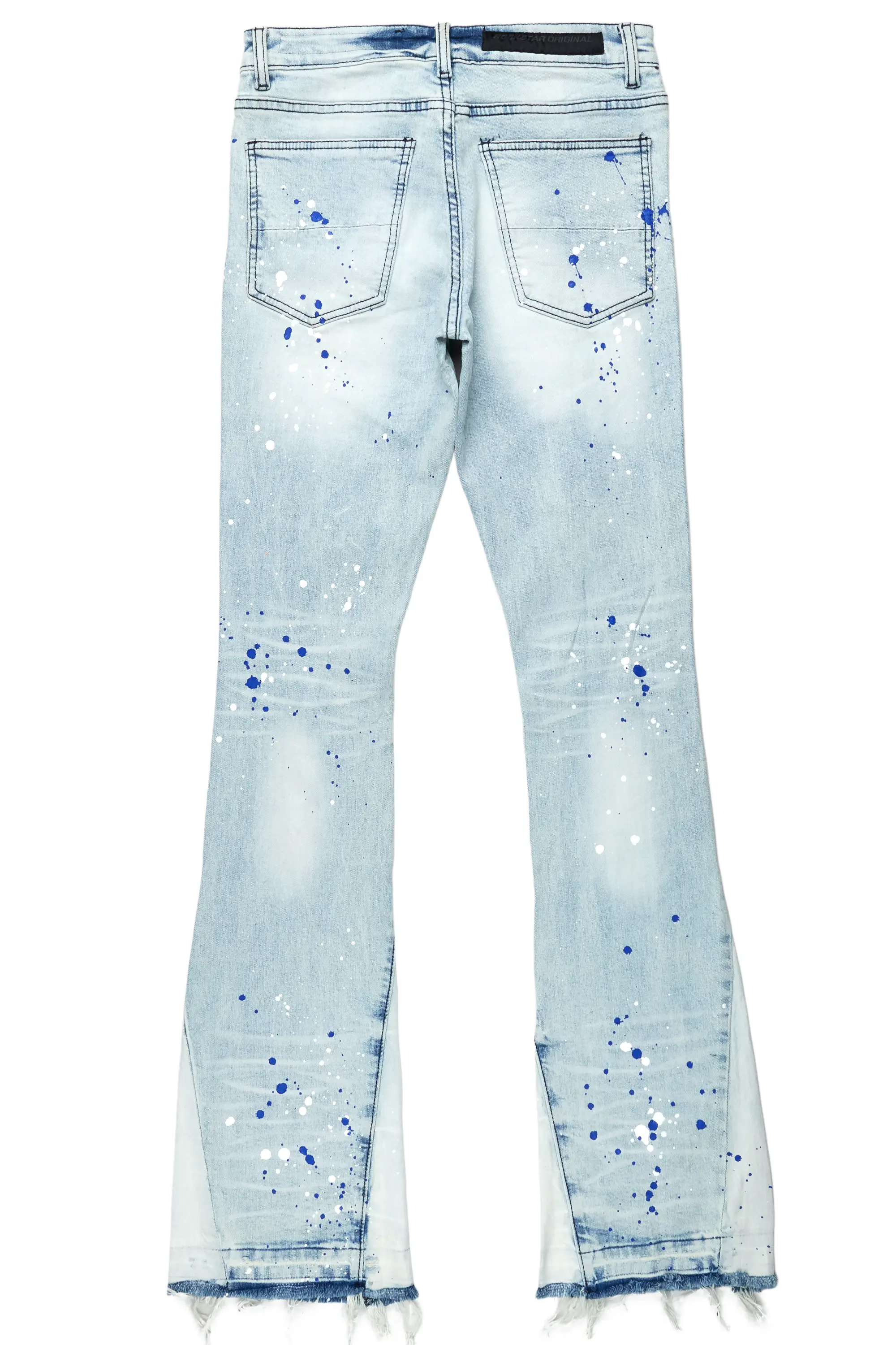 Eren Blue/Royal Blue Stacked Flare Jean - Image 4