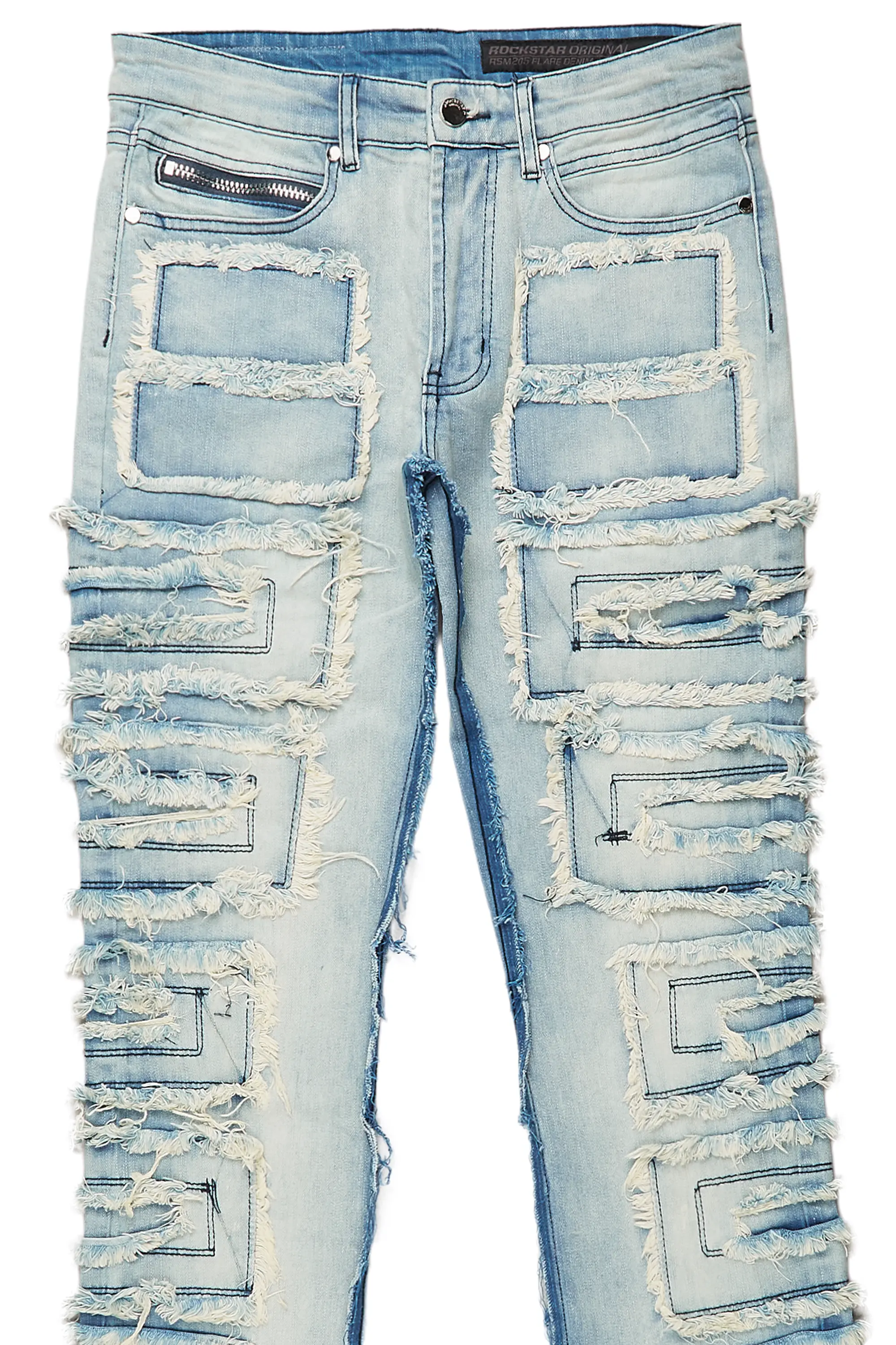 Wayland Blue Stacked Flare Jean - Image 7