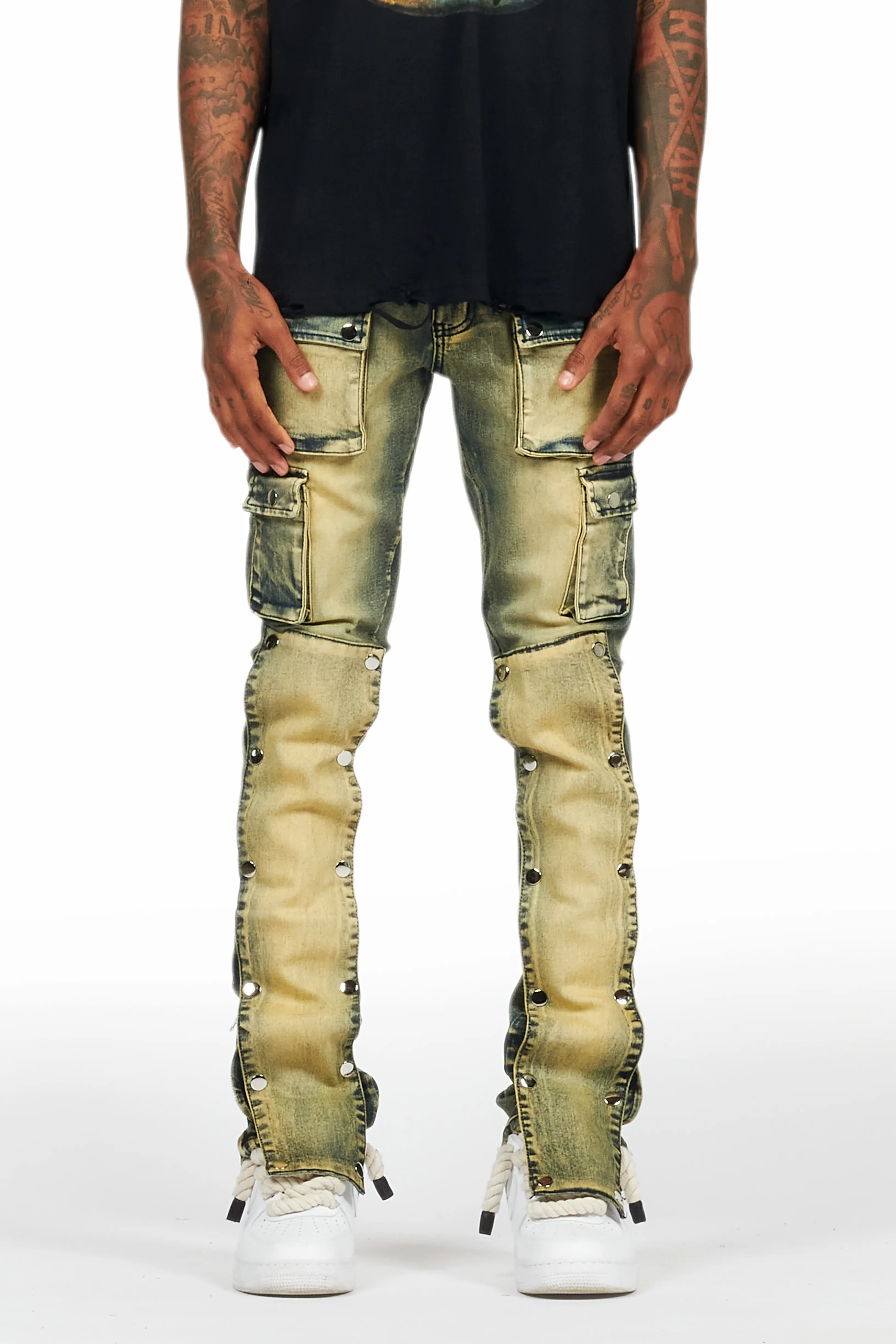 Santana Tint Wash Stacked Flare Jean