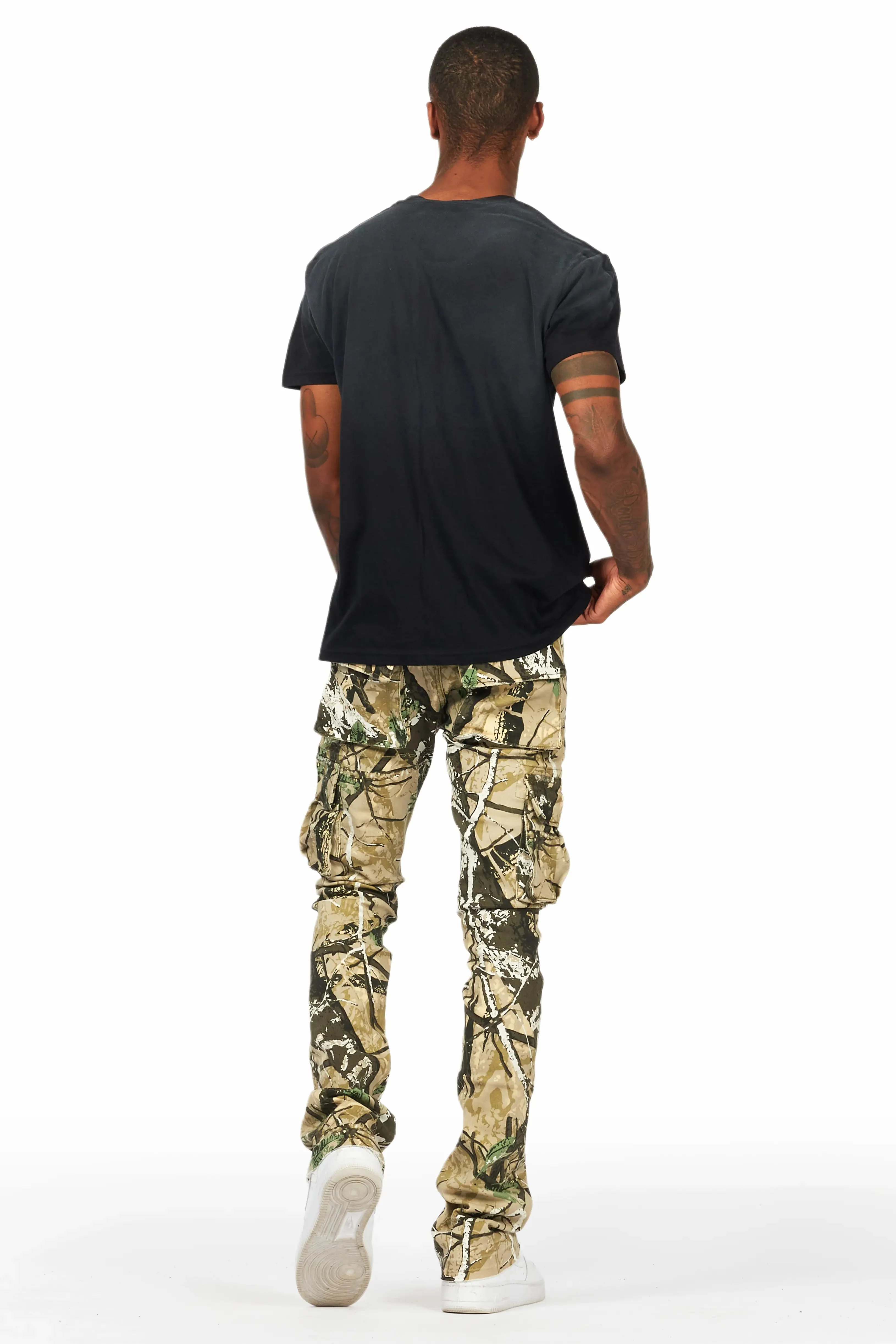 Kirrem Tree Camo Stacked Flare Jean - Image 5