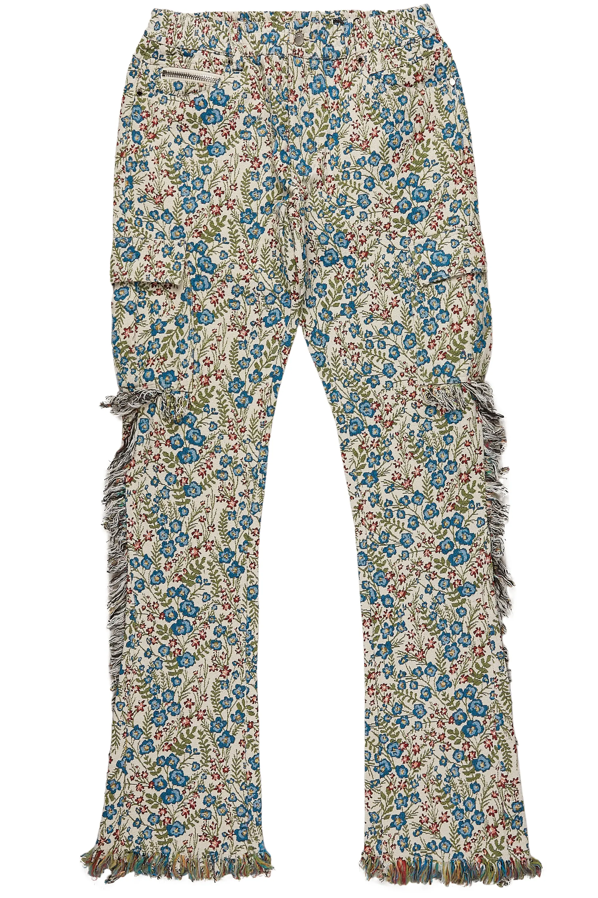 Ayami Beige/Multi Slim Tapestry Flare Jean - Image 2
