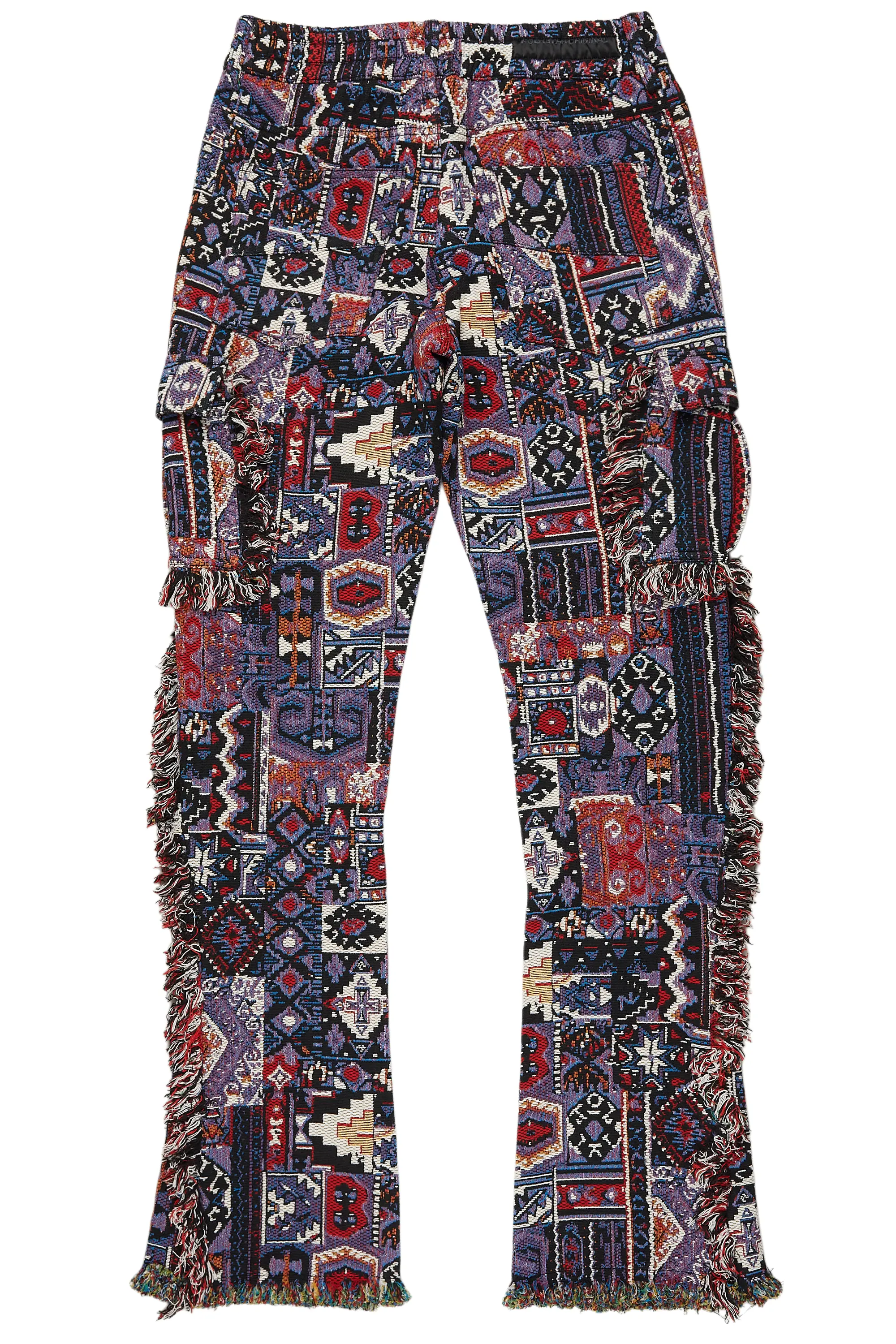 Ayami Purple Slim Tapestry Flare Jean - Image 9