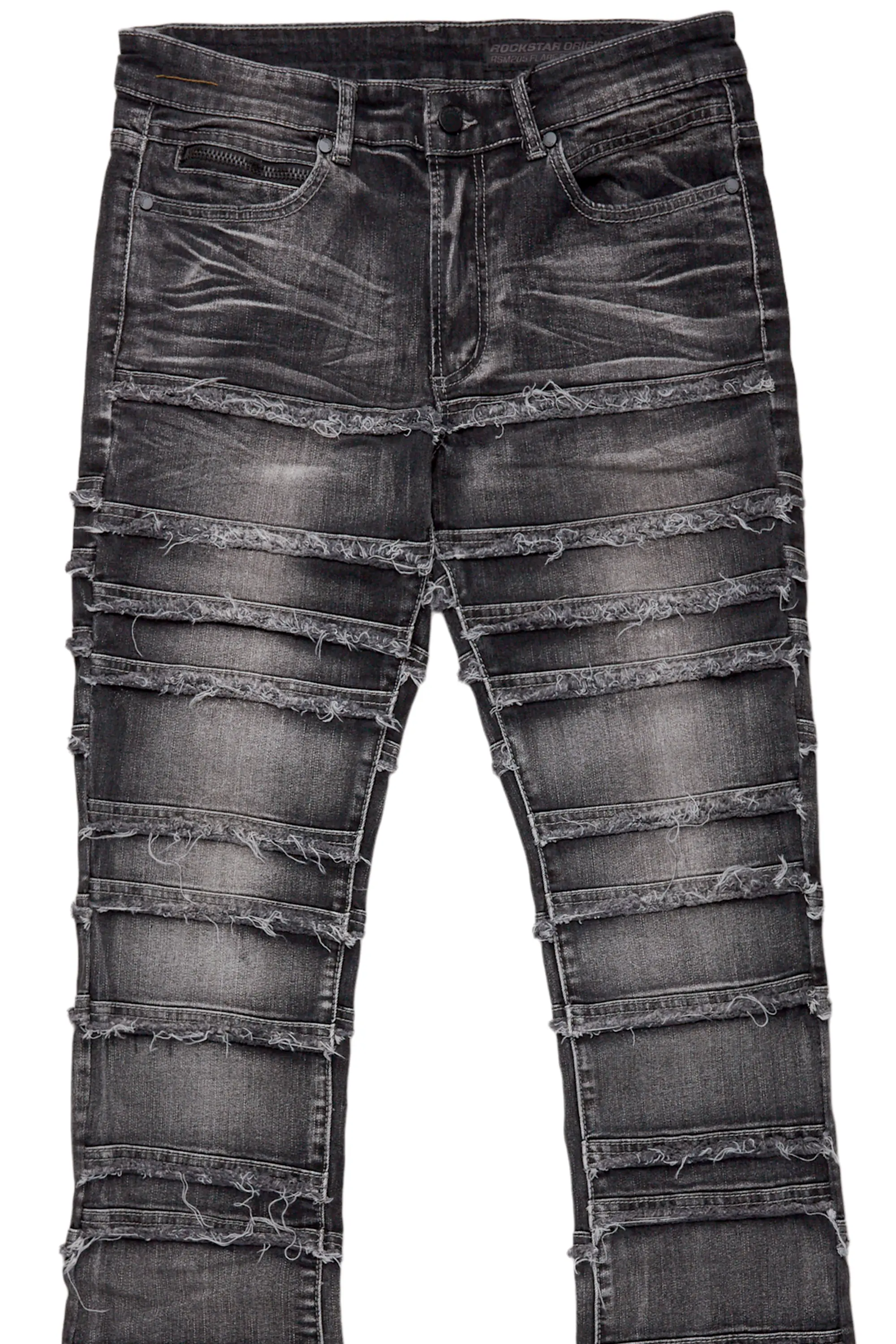 Silvan Dark Grey Stacked Flare Jean - Image 8