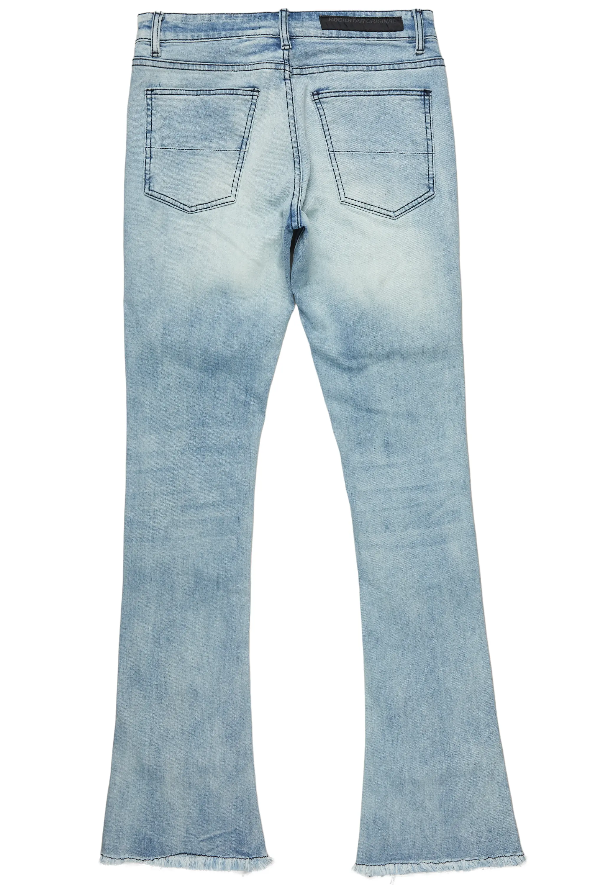 Tenzin Blue Stacked Flare Jean - Image 8
