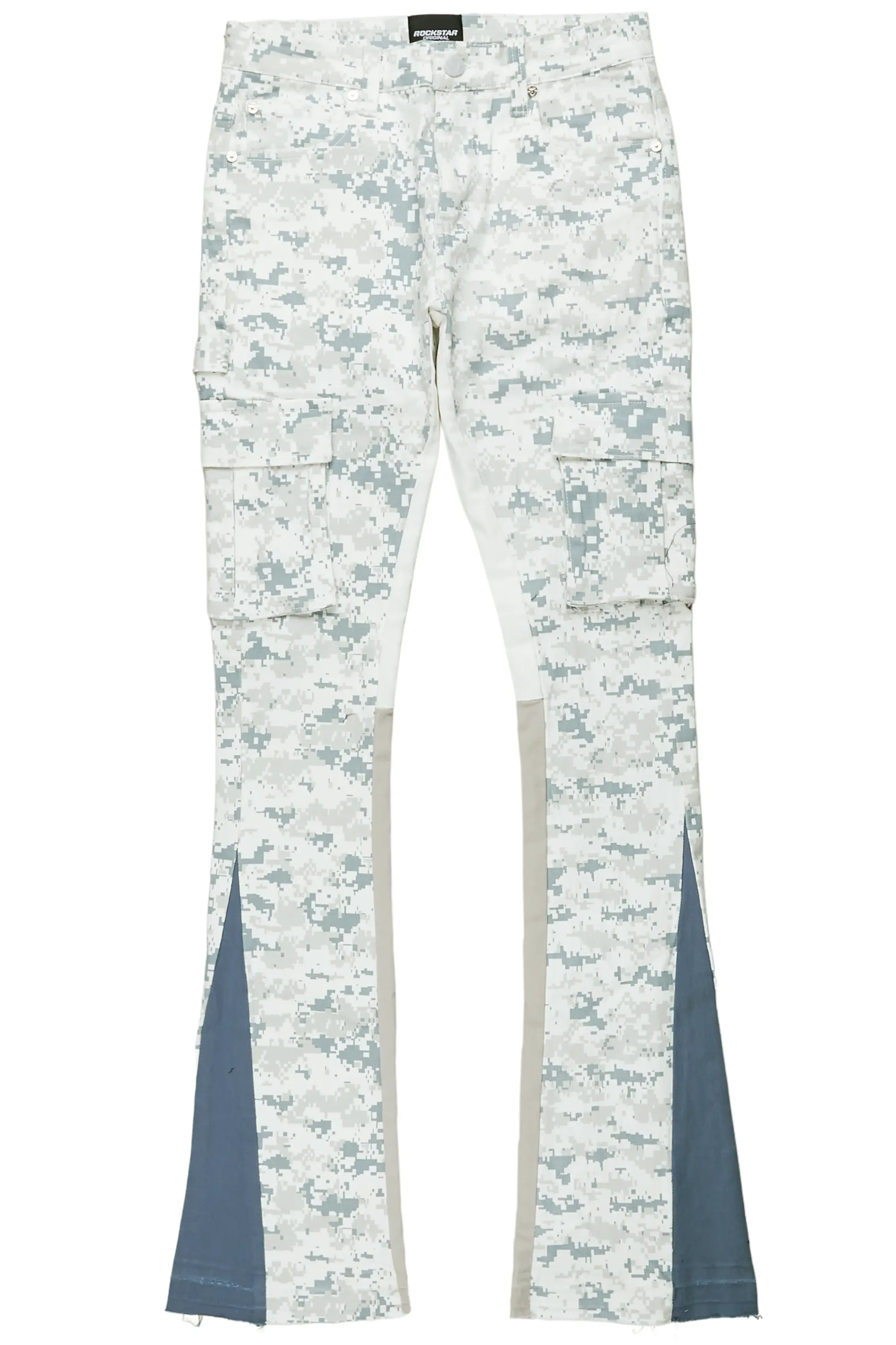 Dajuan Light Camo Stacked Cargo Flare Jean - Image 2