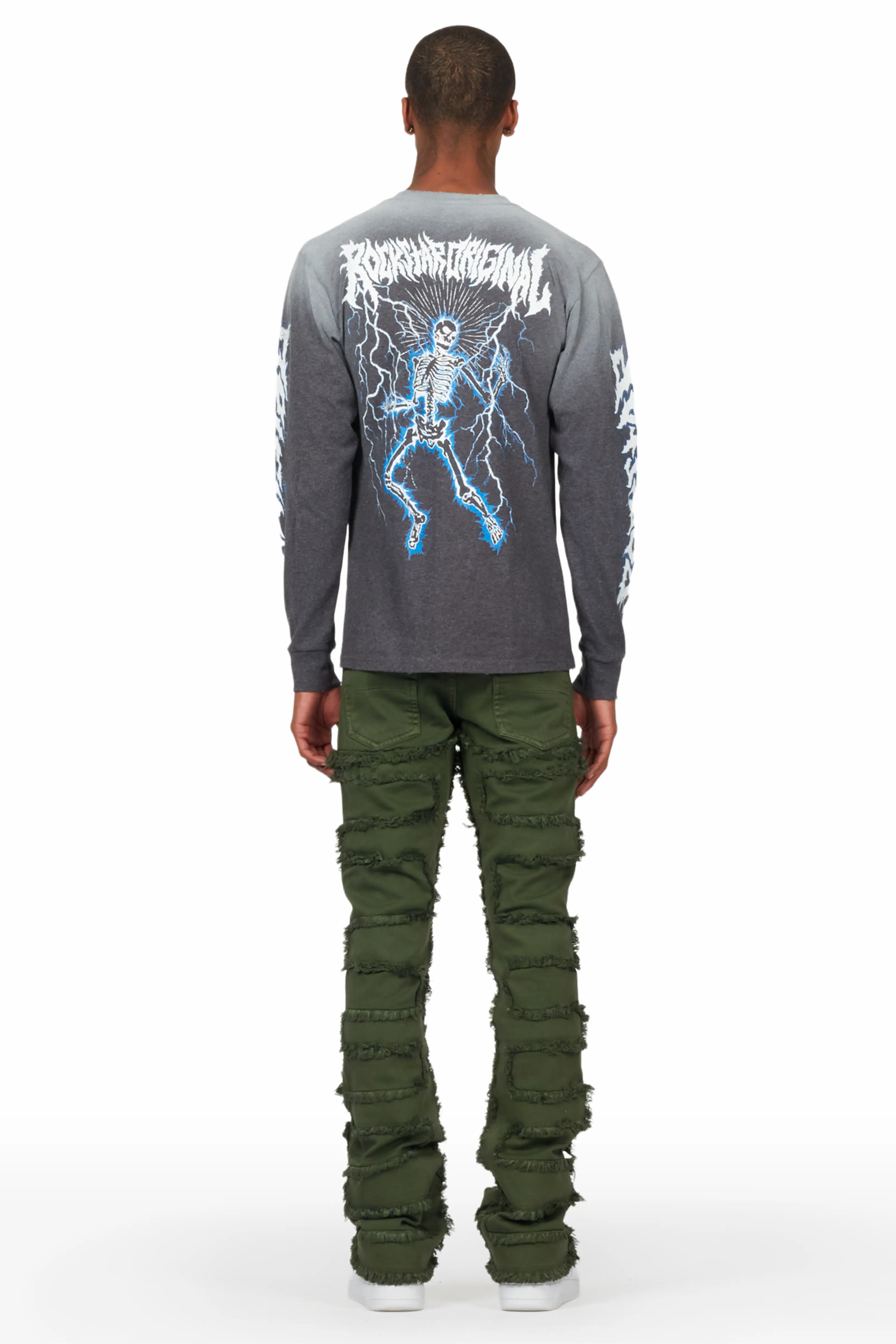 Arne Green Stacked Flare Jean - Image 5