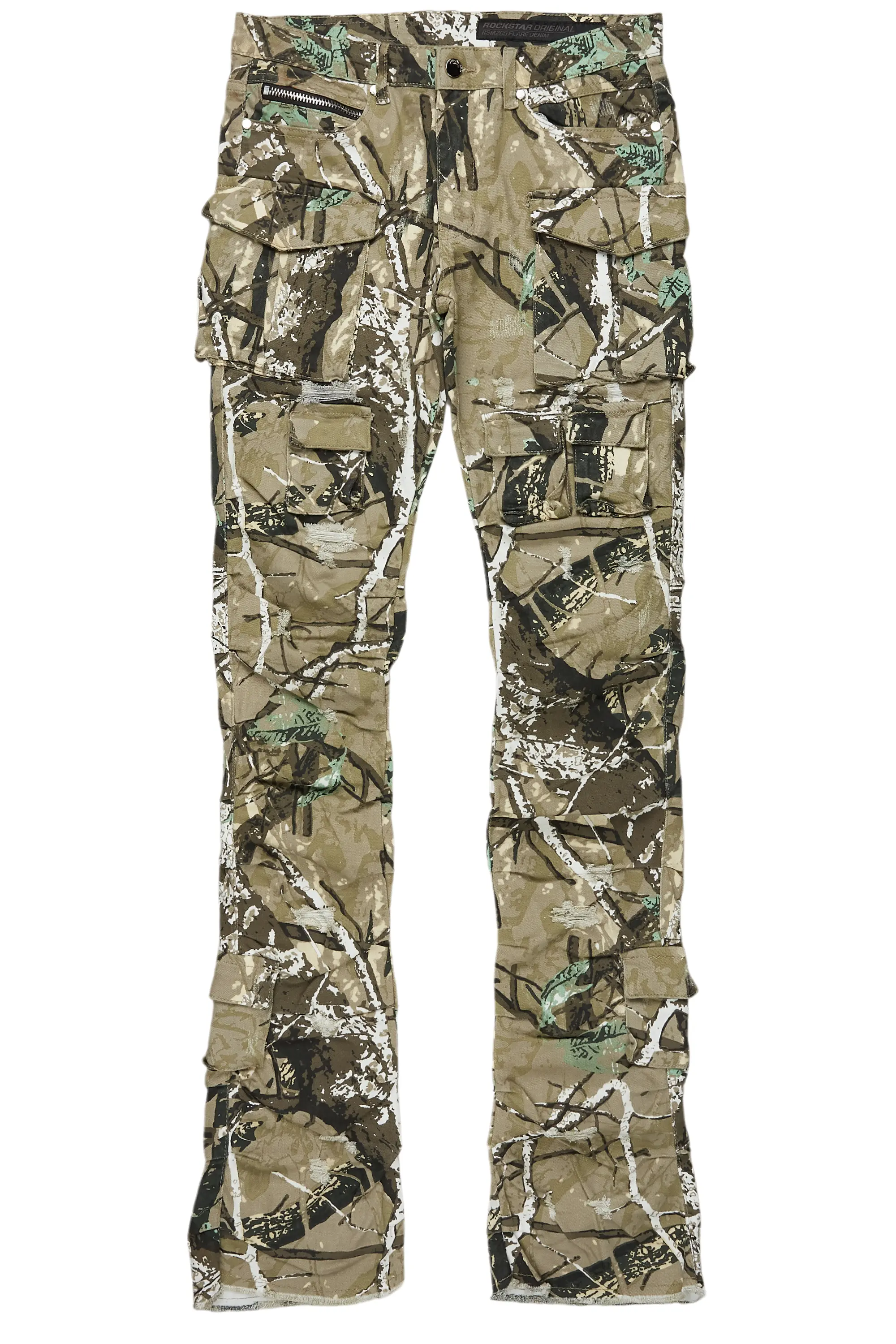 Gentry Tree Camo Stacked Flare Jean - Image 2