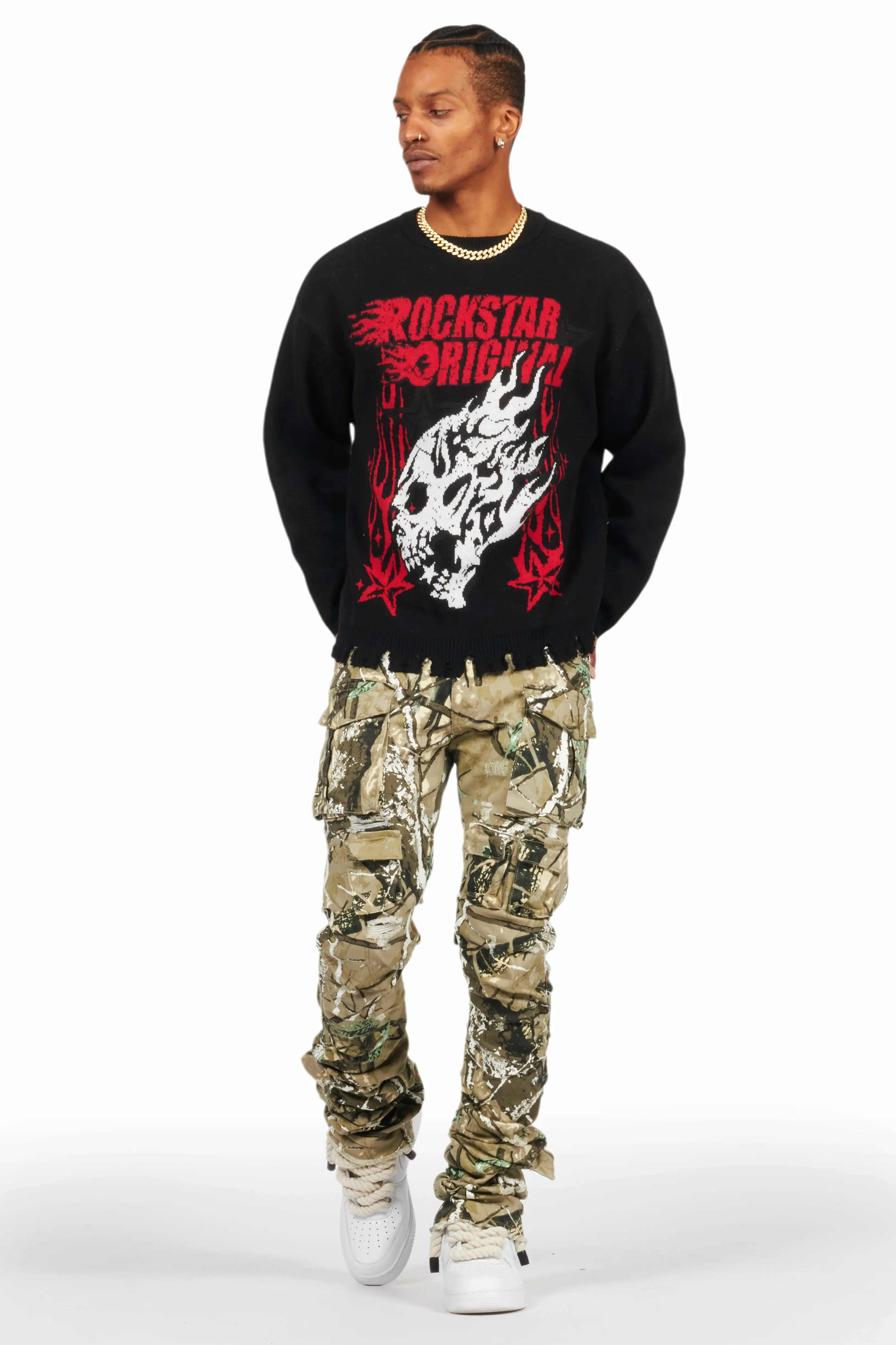 Gentry Tree Camo Stacked Flare Jean - Image 3