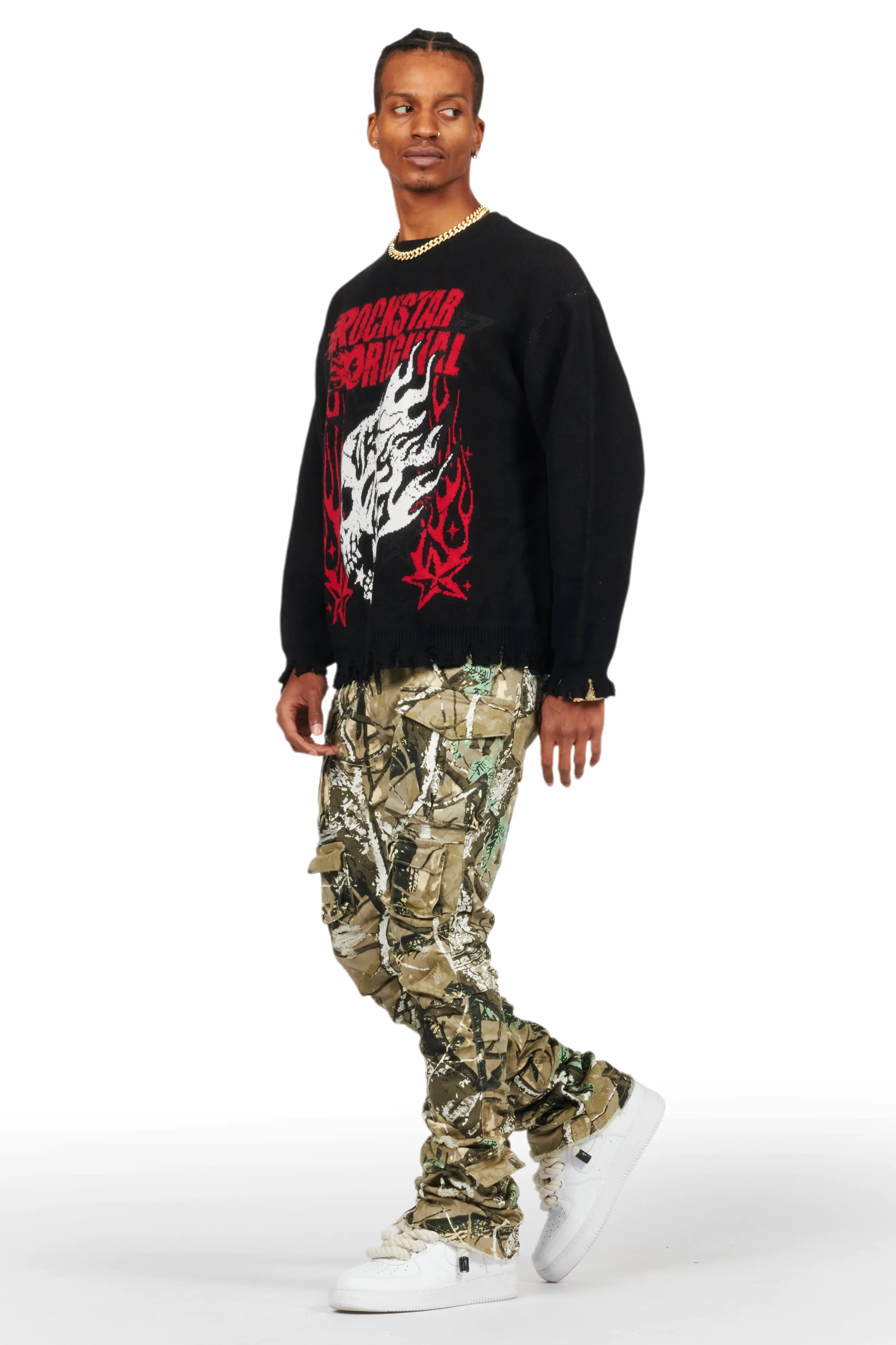 Gentry Tree Camo Stacked Flare Jean - Image 4