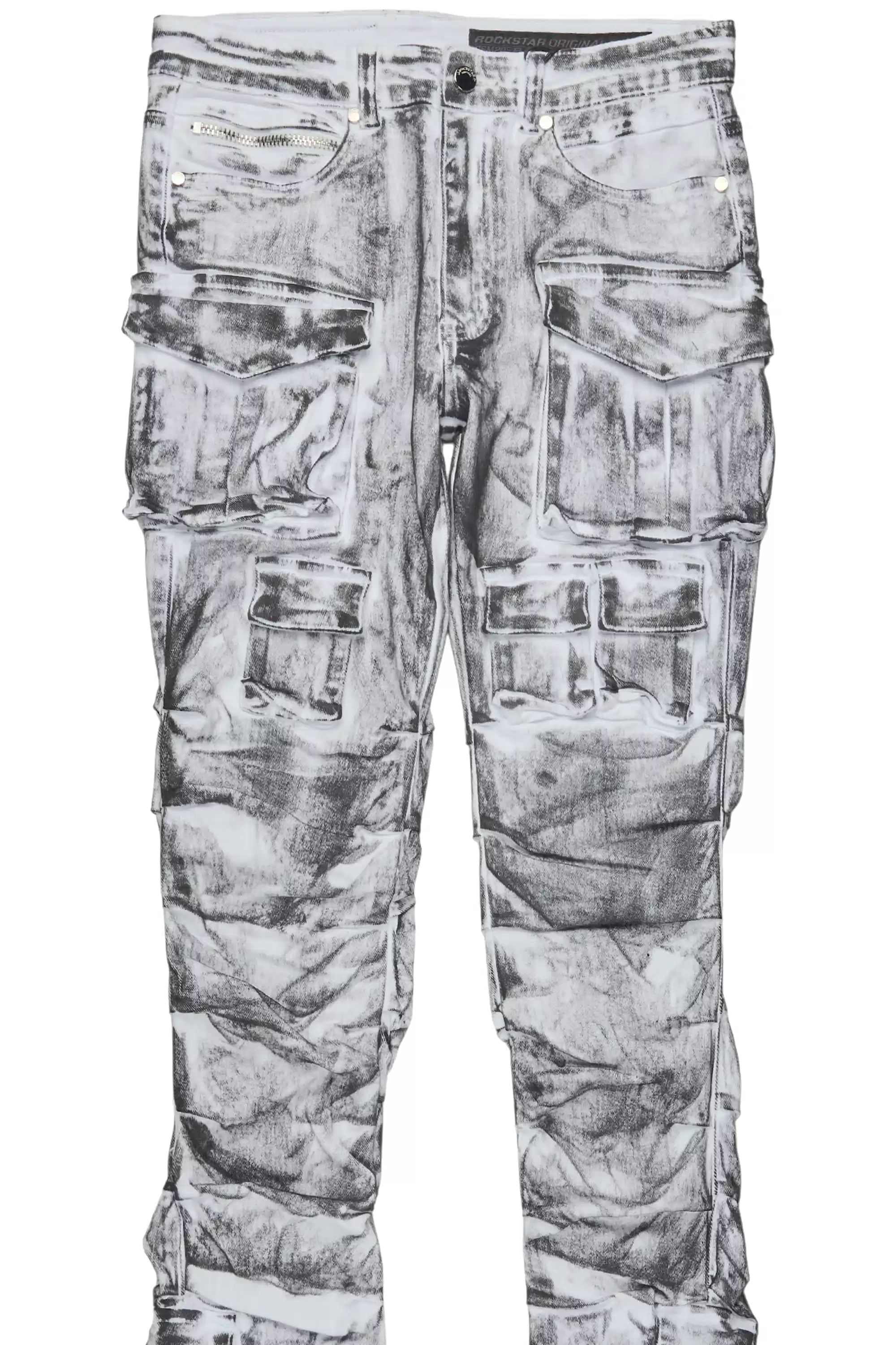 Gentry White Oil Wash Stacked Flare Jean - Image 7