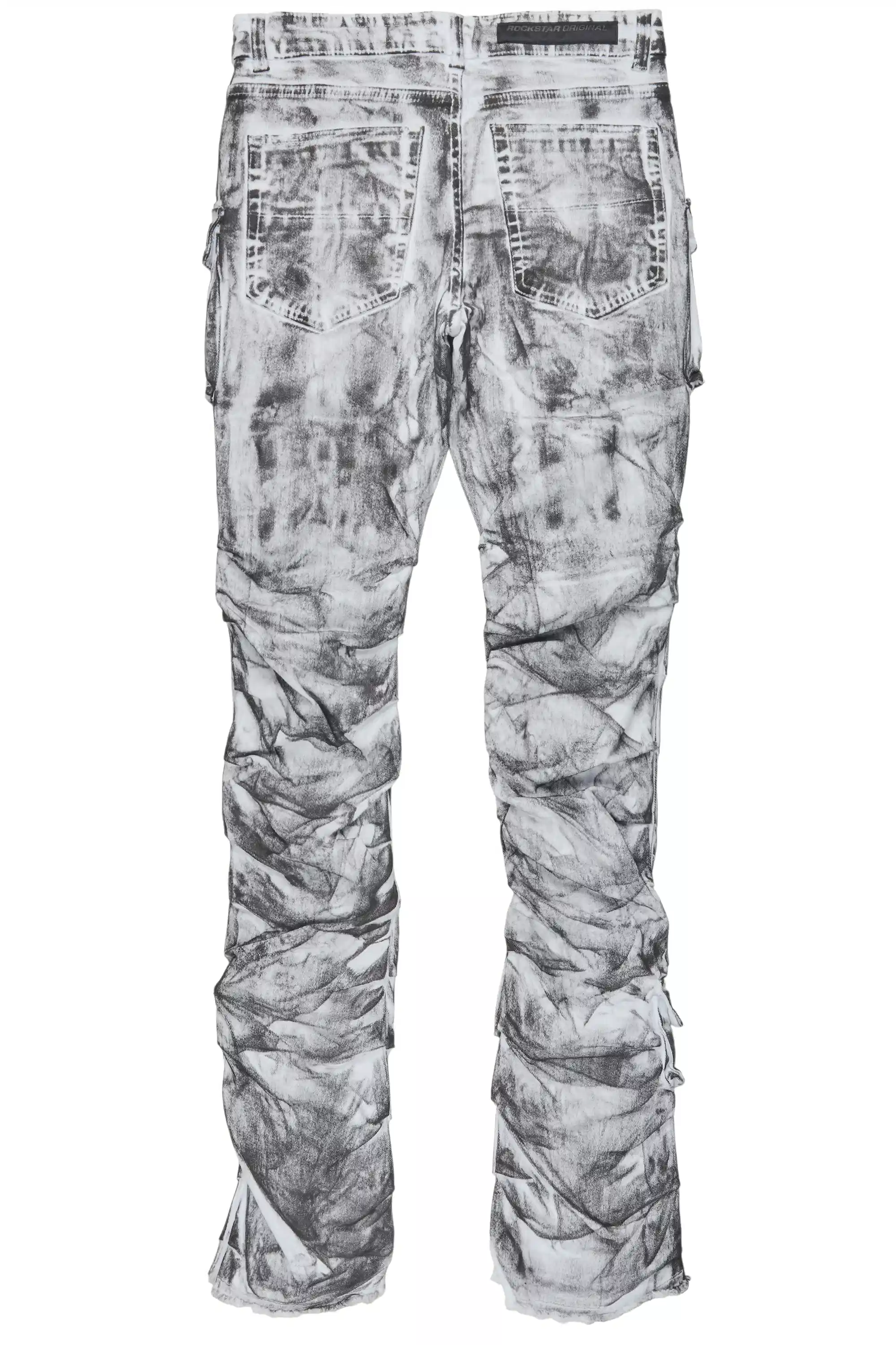 Gentry White Oil Wash Stacked Flare Jean - Image 8