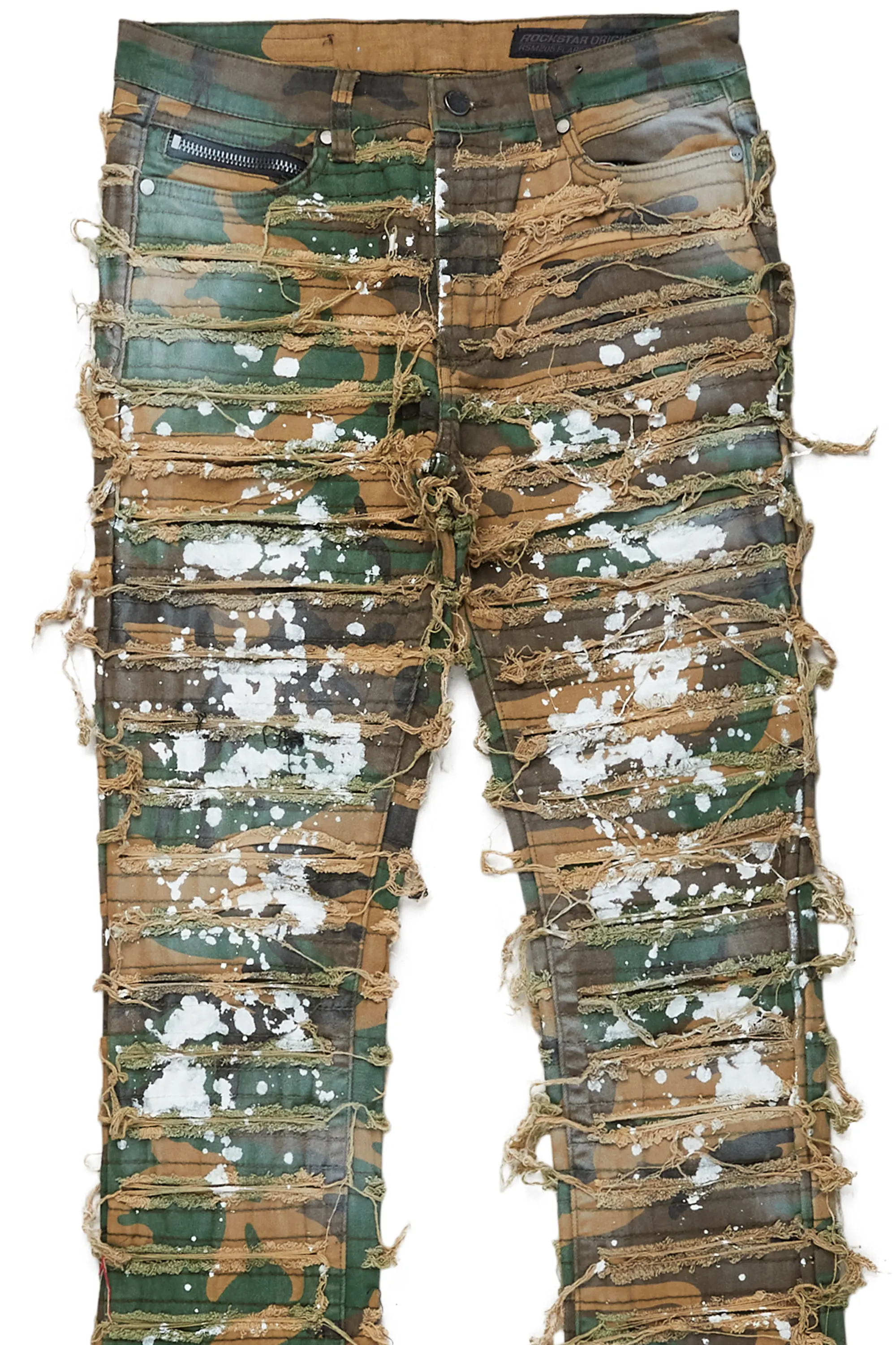 Xuan Faded Camo Painter Stacked Flare Jean - Image 8