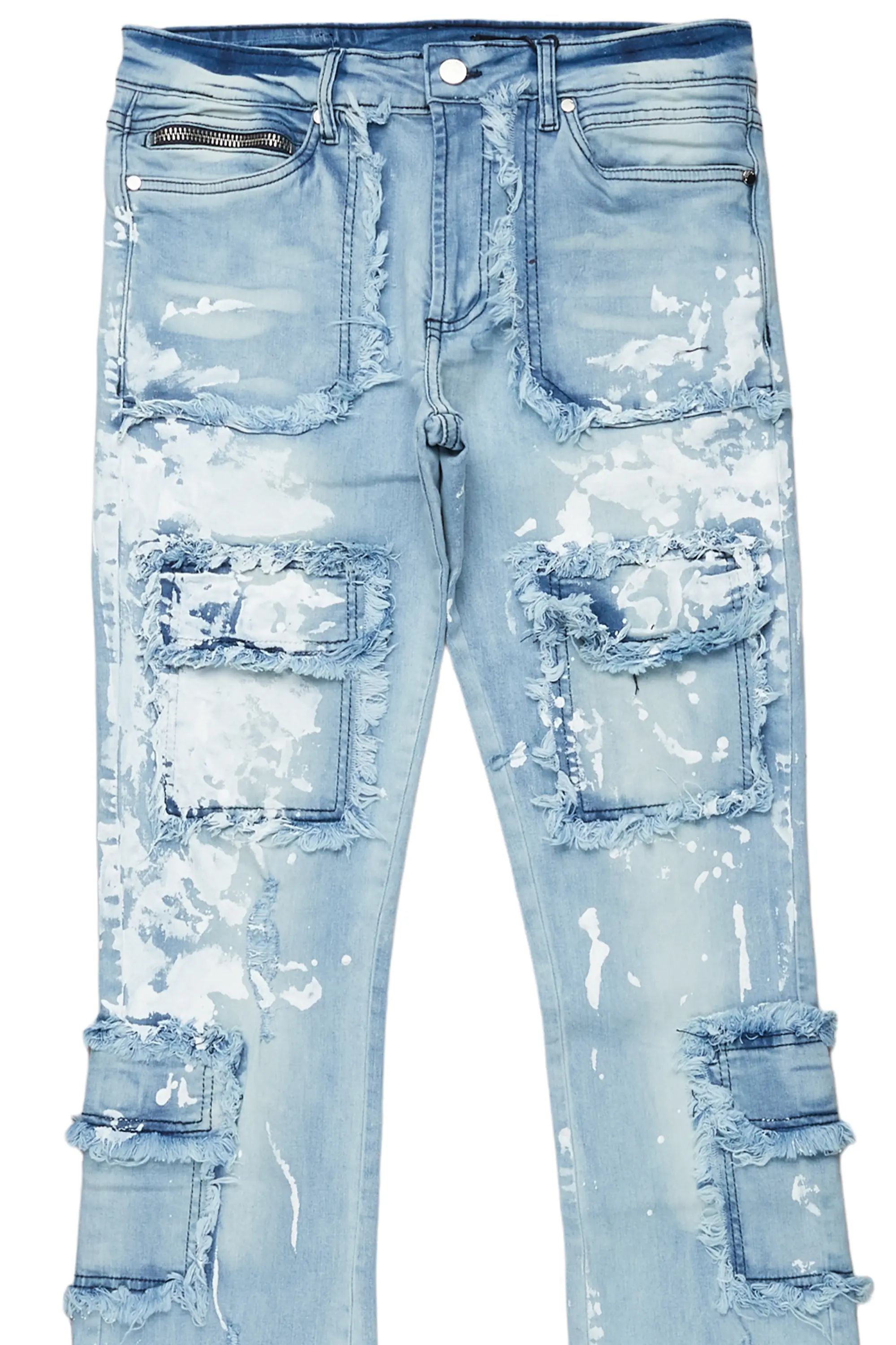 Velan Blue Painter Stacked Flare Jean - Image 8