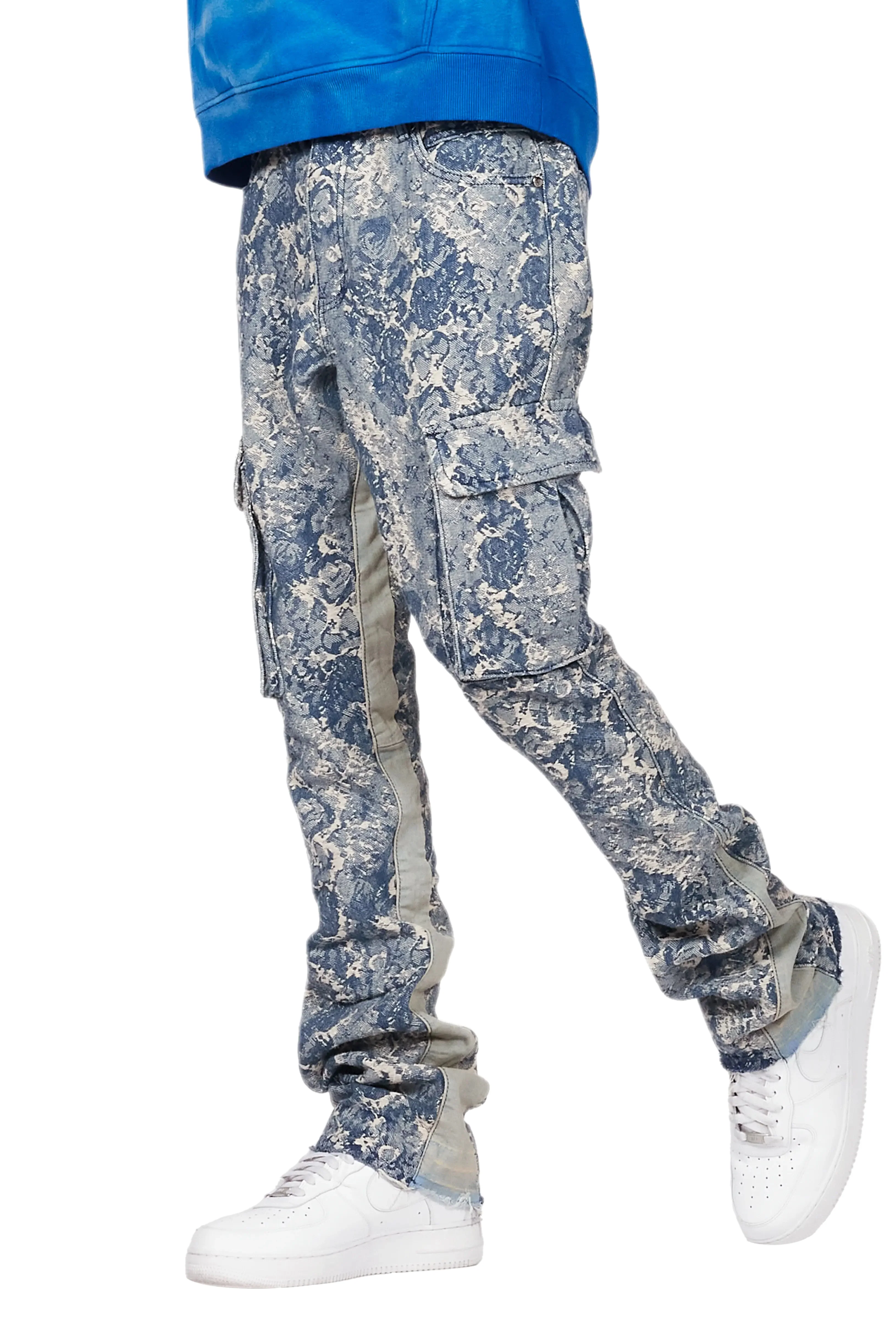 Bower Light Blue Stacked Flare Jean - Image 10
