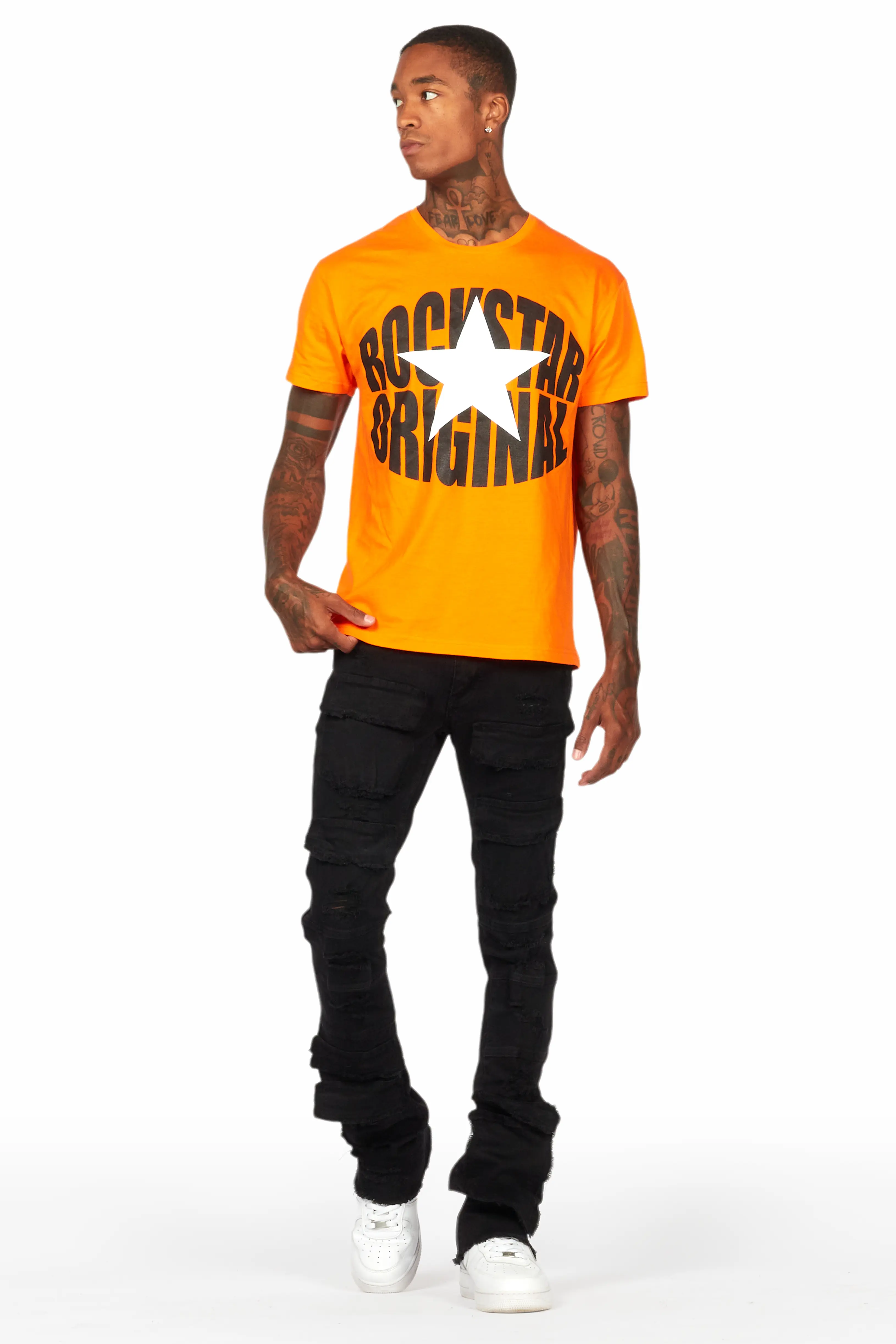 Erico Black Stacked Flare Cargo Jean - Image 3
