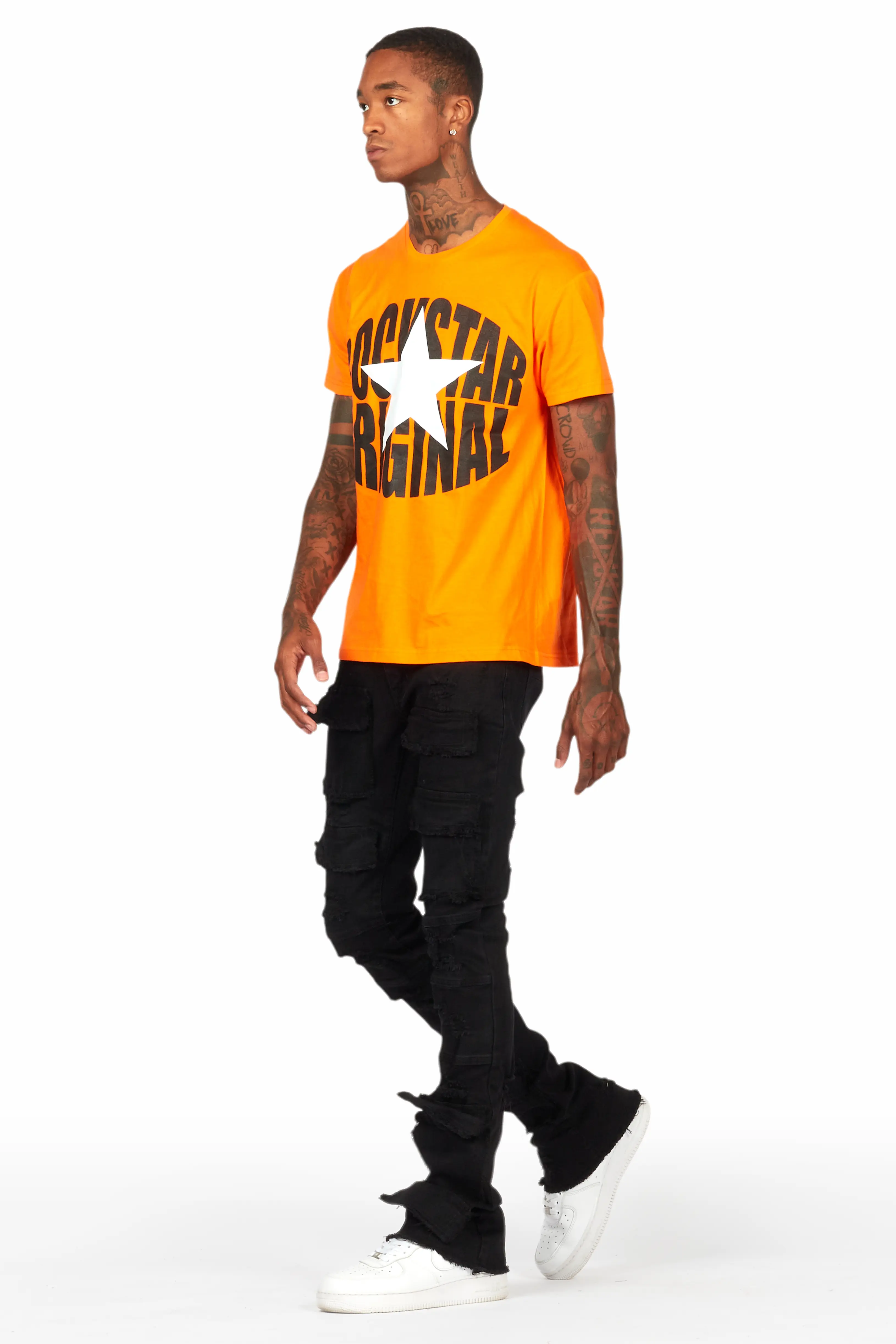 Erico Black Stacked Flare Cargo Jean - Image 6