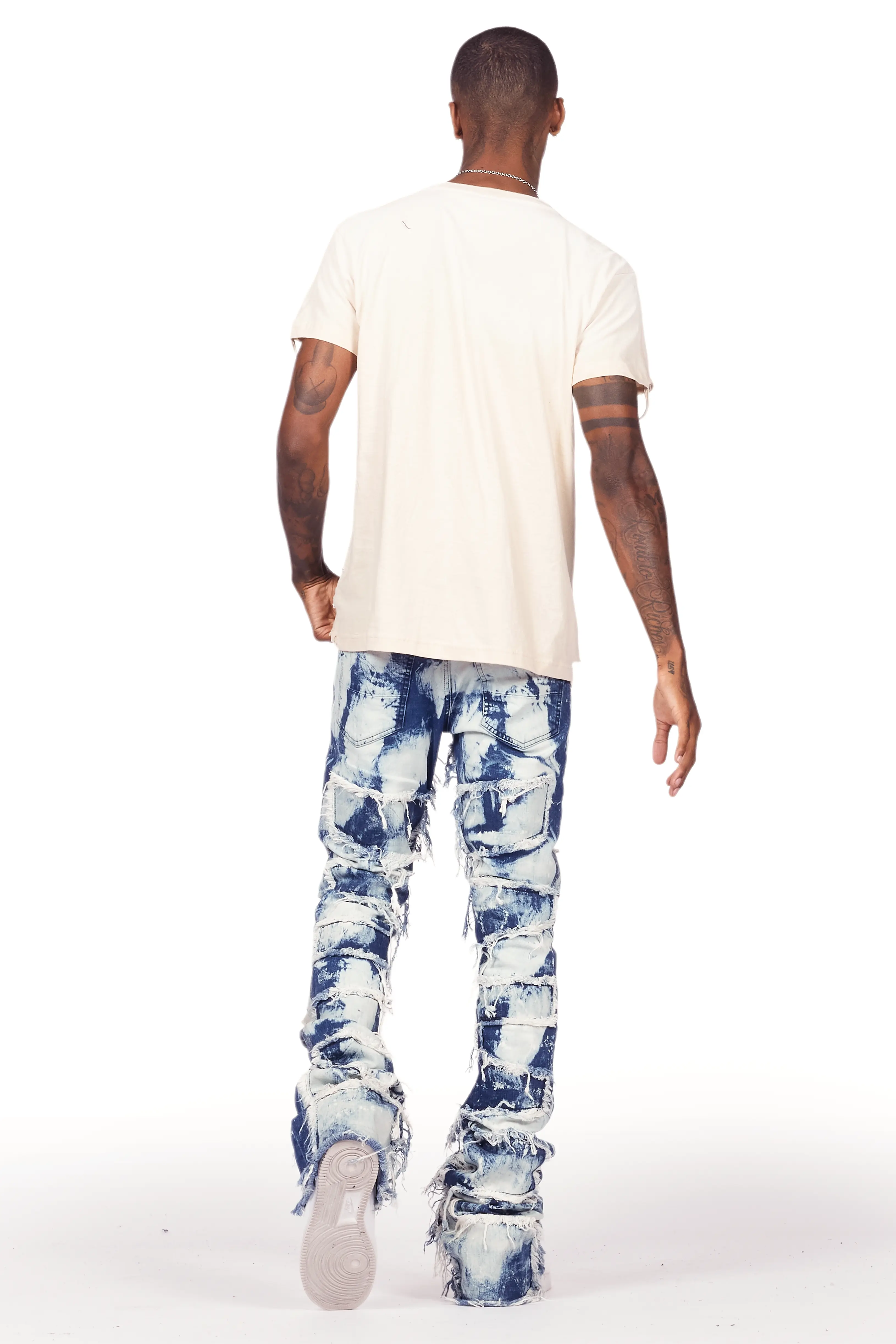 Hallia Blue Stacked Flare Jean - Image 5