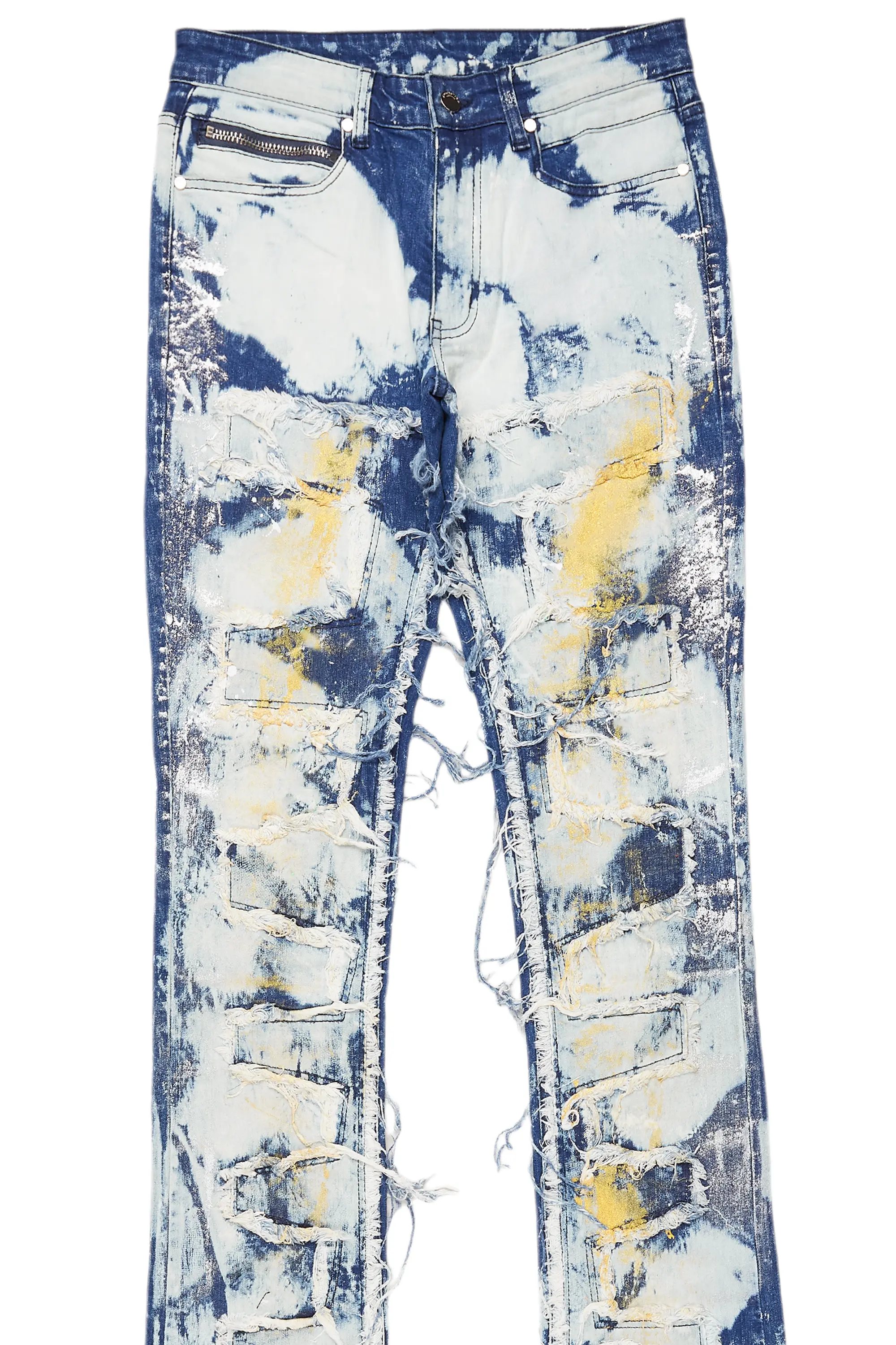 Hallia Blue Stacked Flare Jean - Image 8