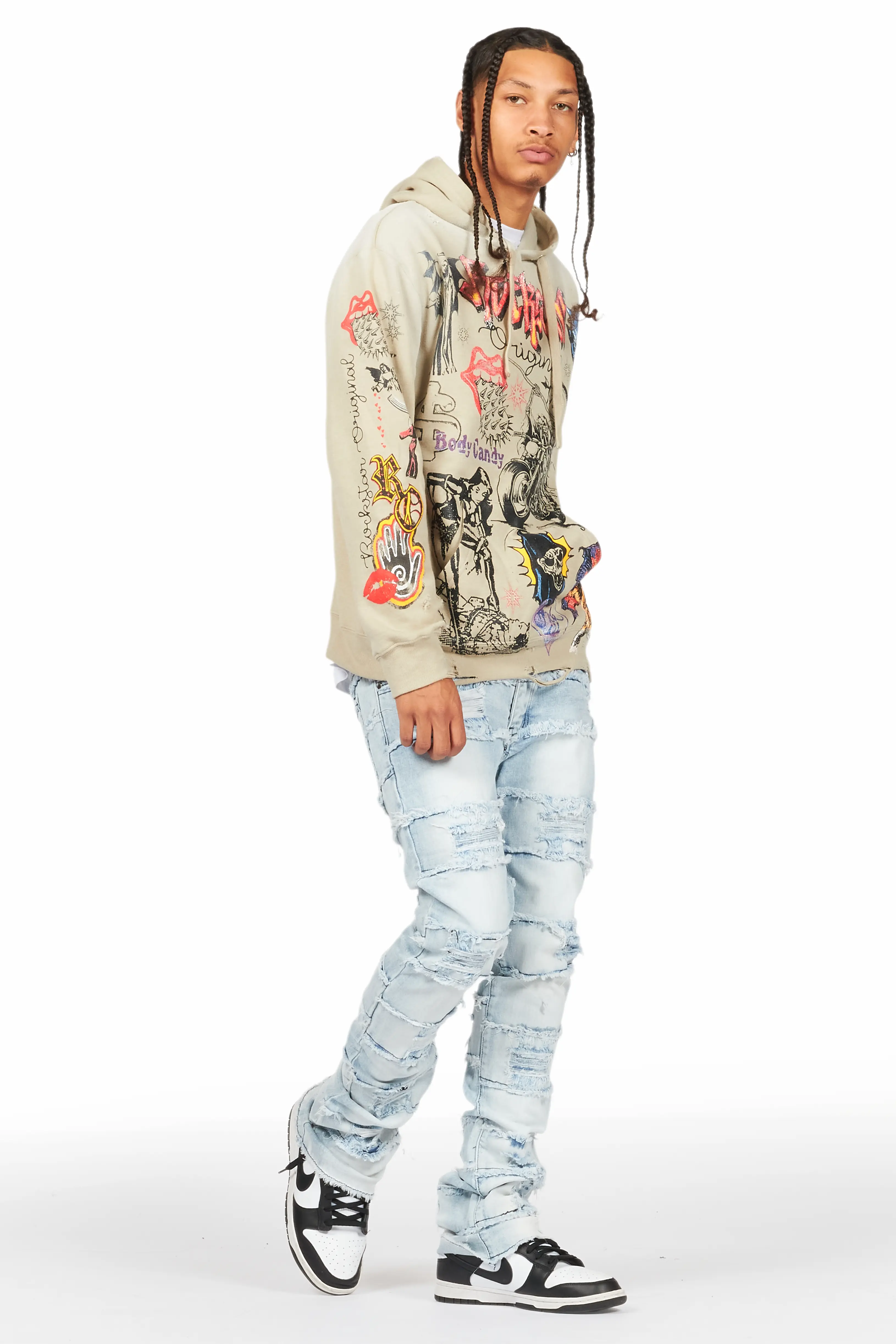 Sten Blue Stacked Flare Jean - Image 6