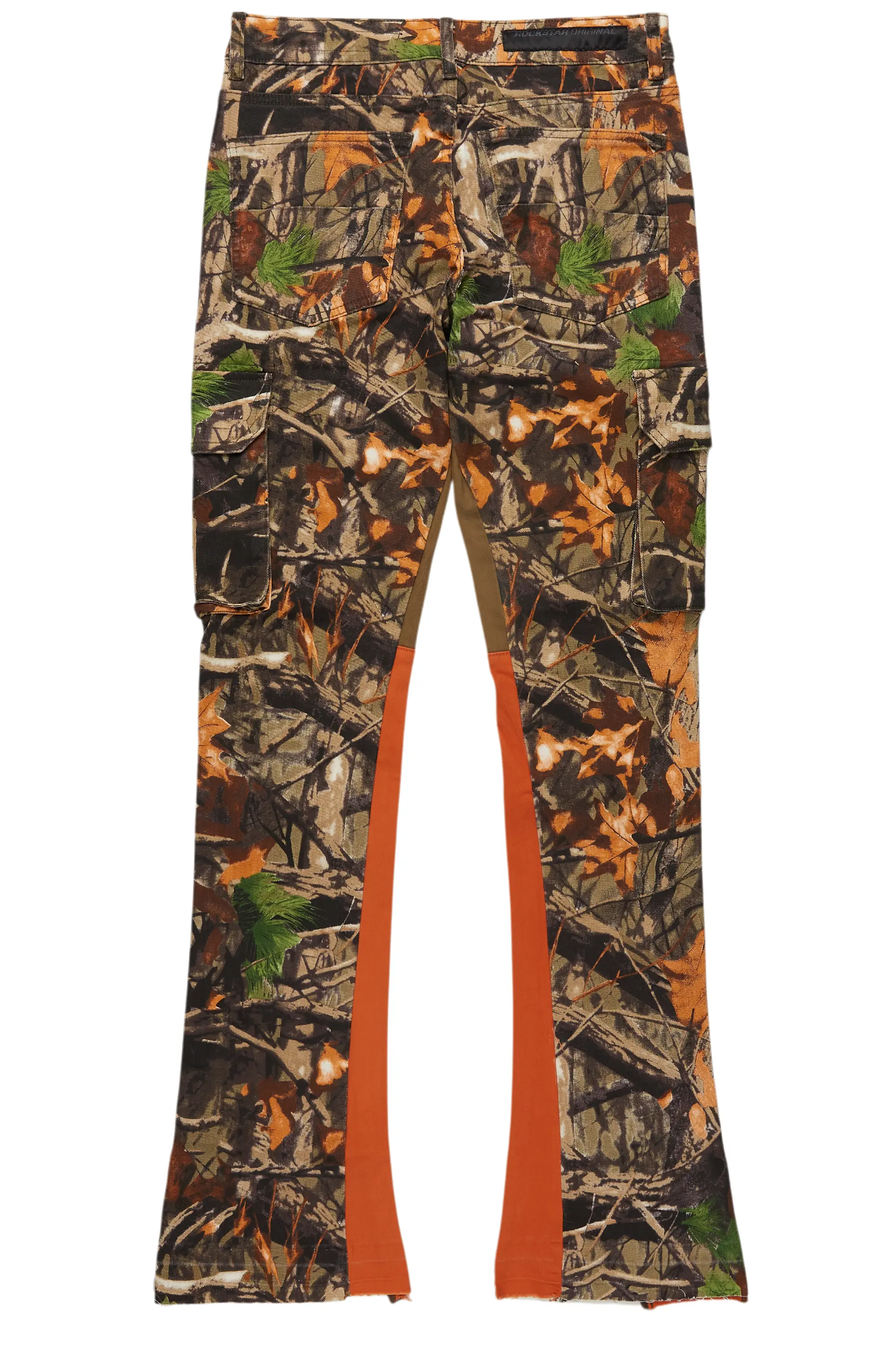 Rolan Orange Tree Camo Stacked Flare Jean - Image 9