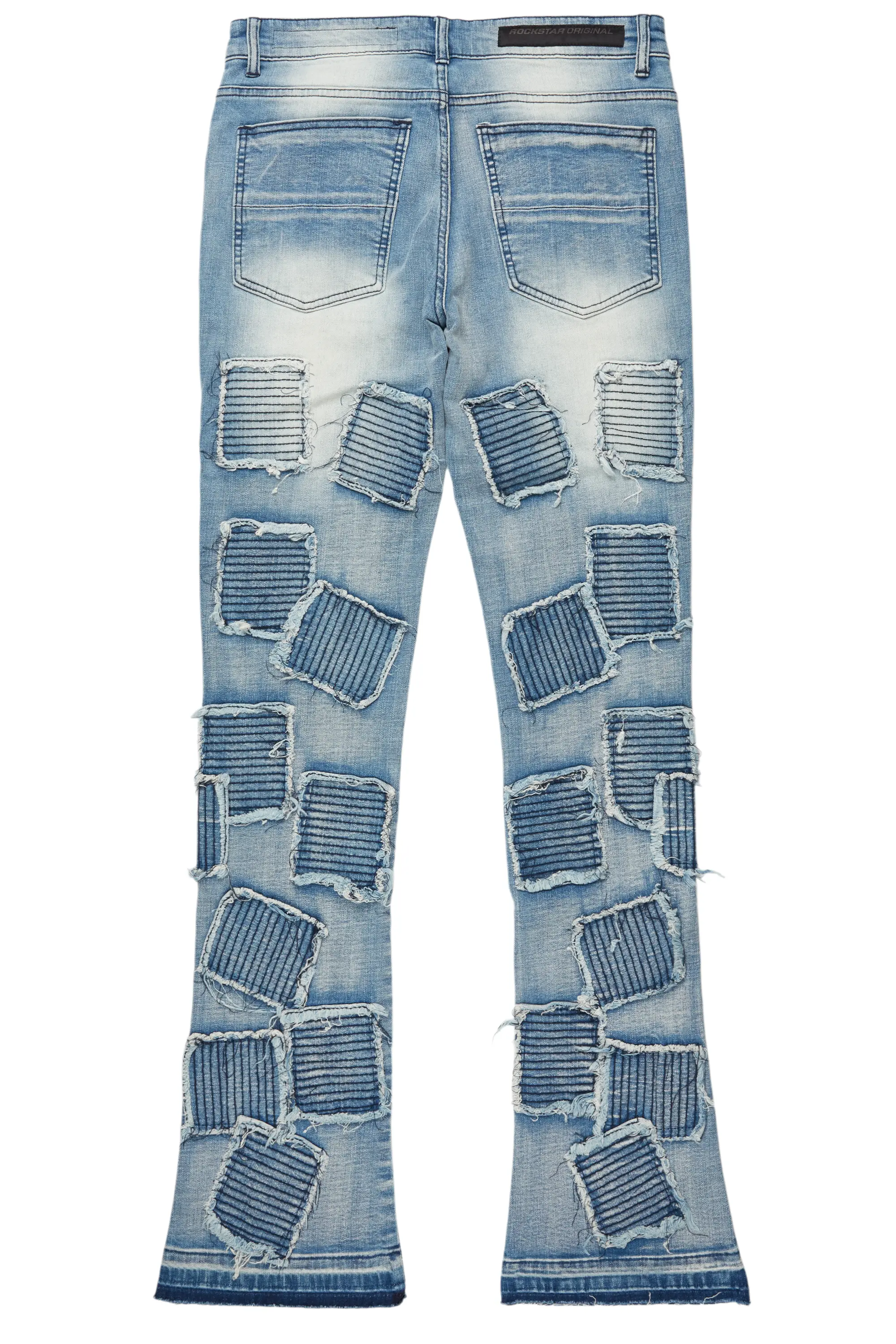 Gawel Blue Stacked Flare Jean - Image 9