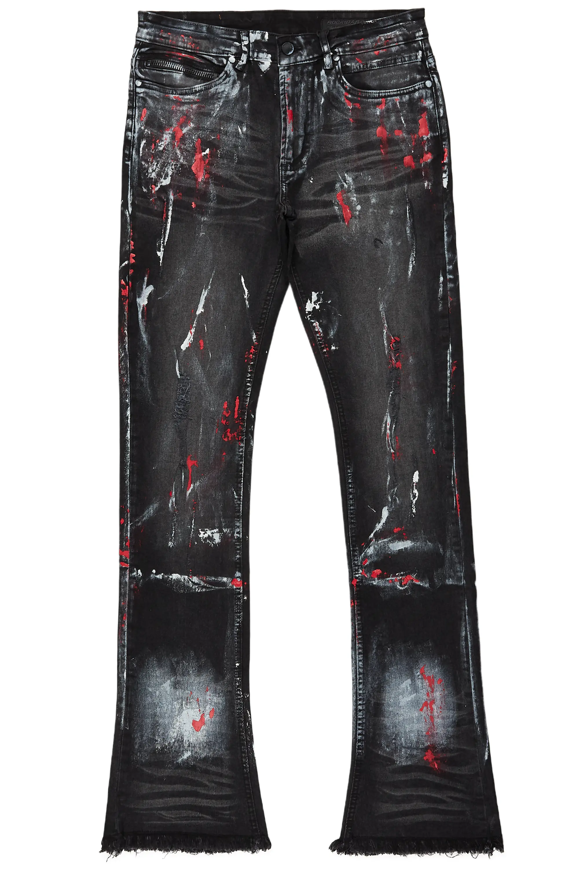 Mana Black Painter Stacked Flare Jean - Image 2