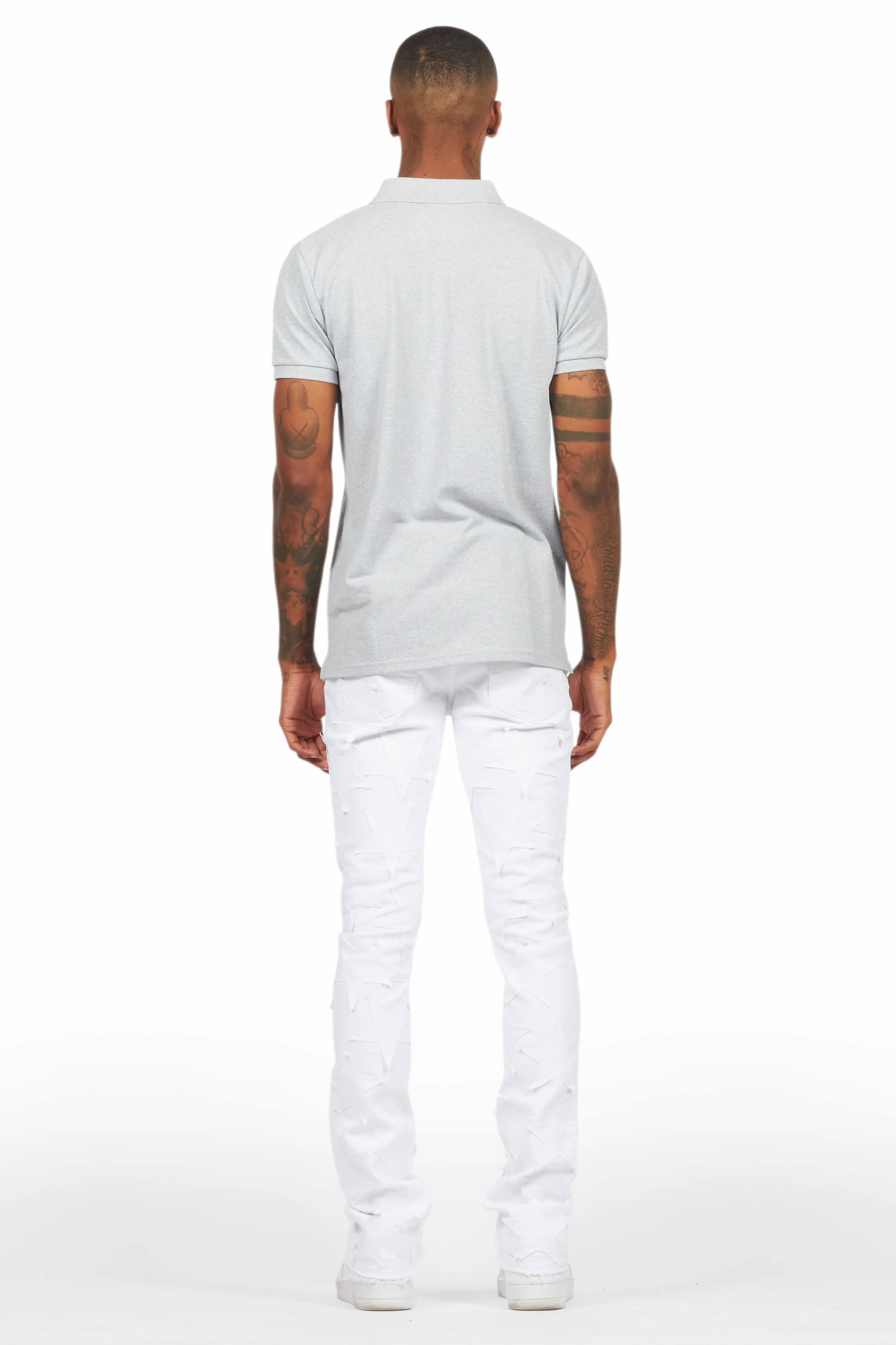 StarLane White Stacked Flare Jean - Image 5