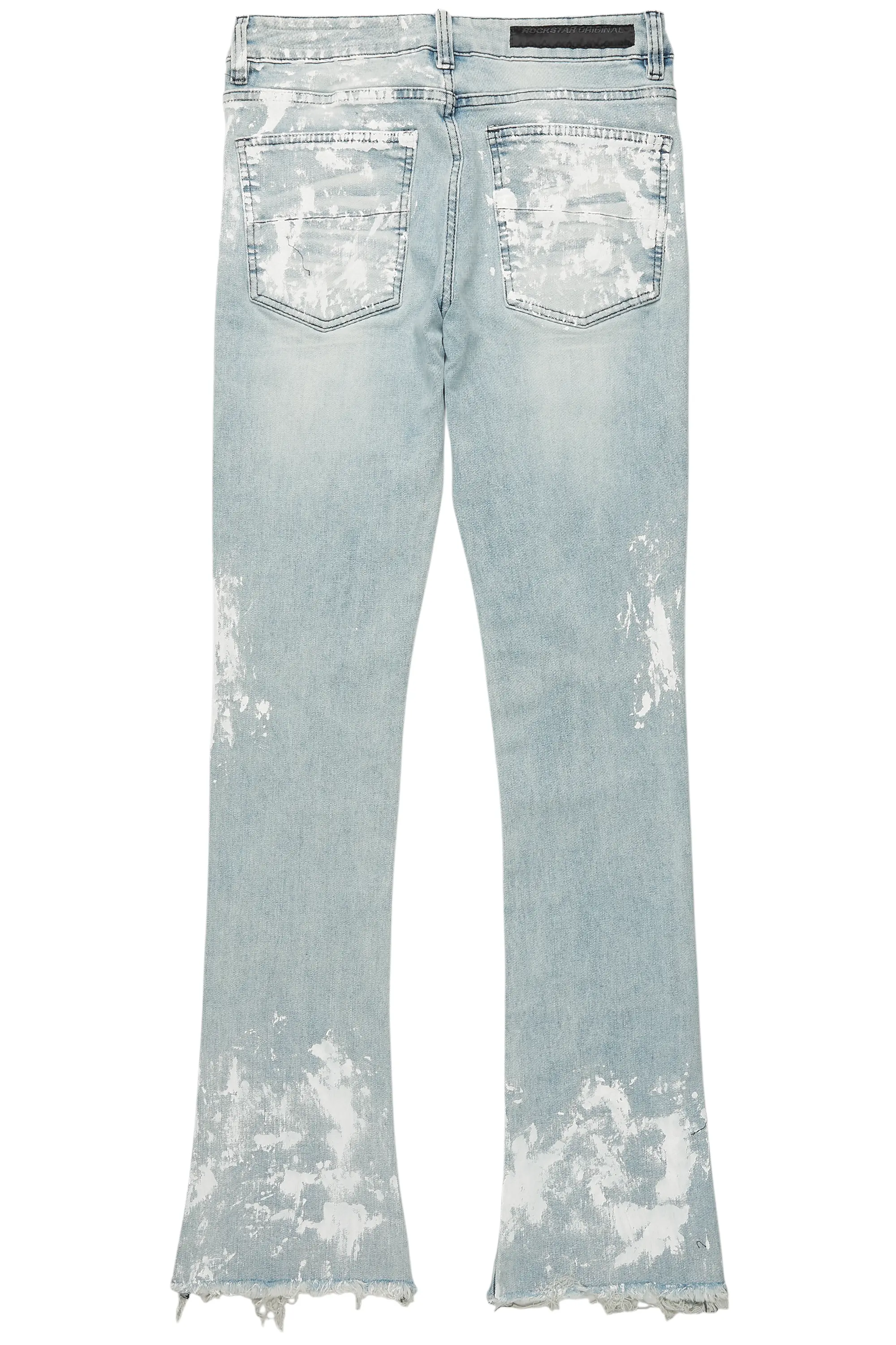 Kodak Blue/White Painter Stacked Flare Jean - Image 9