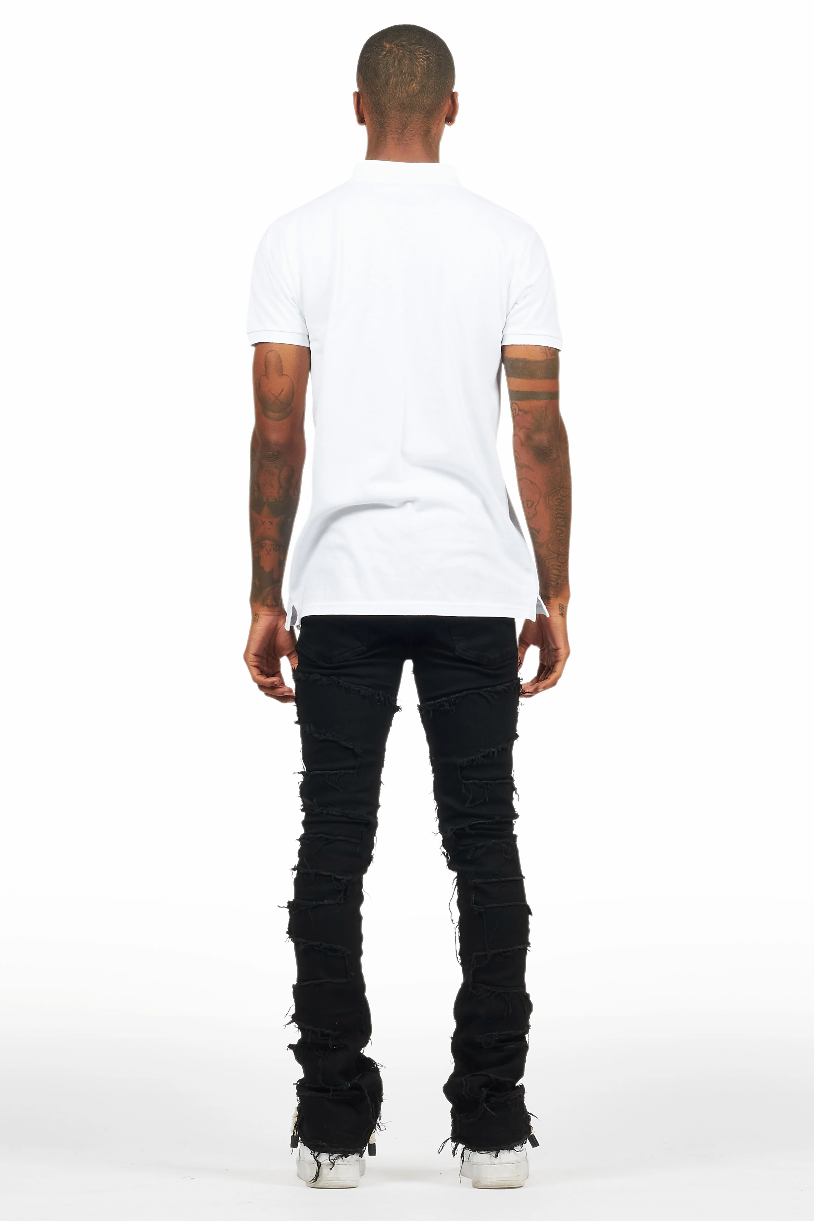 Dallin Black Painter Stacked Flare Jean - Image 5