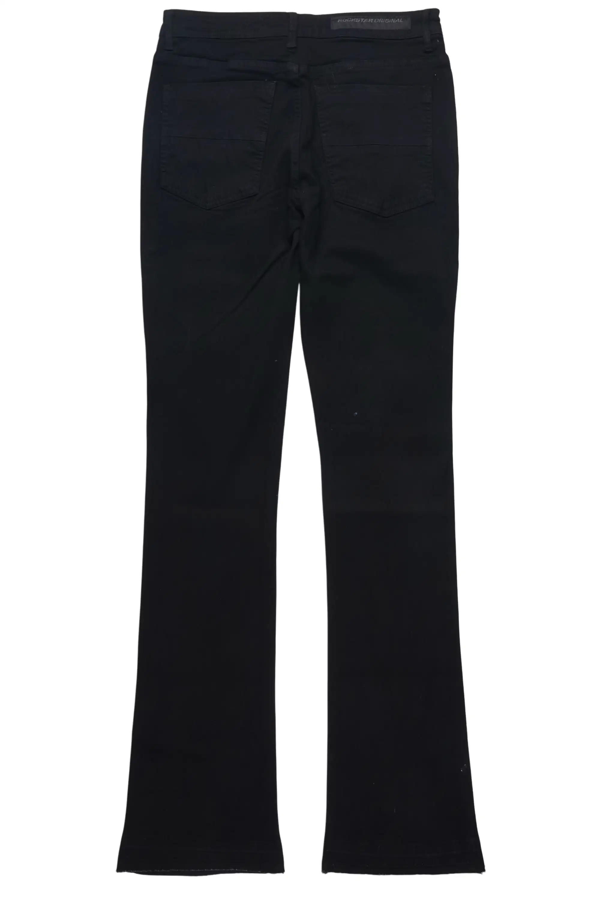 Samba Black/Clear Rhinestone Stacked Flare Jean - Image 5