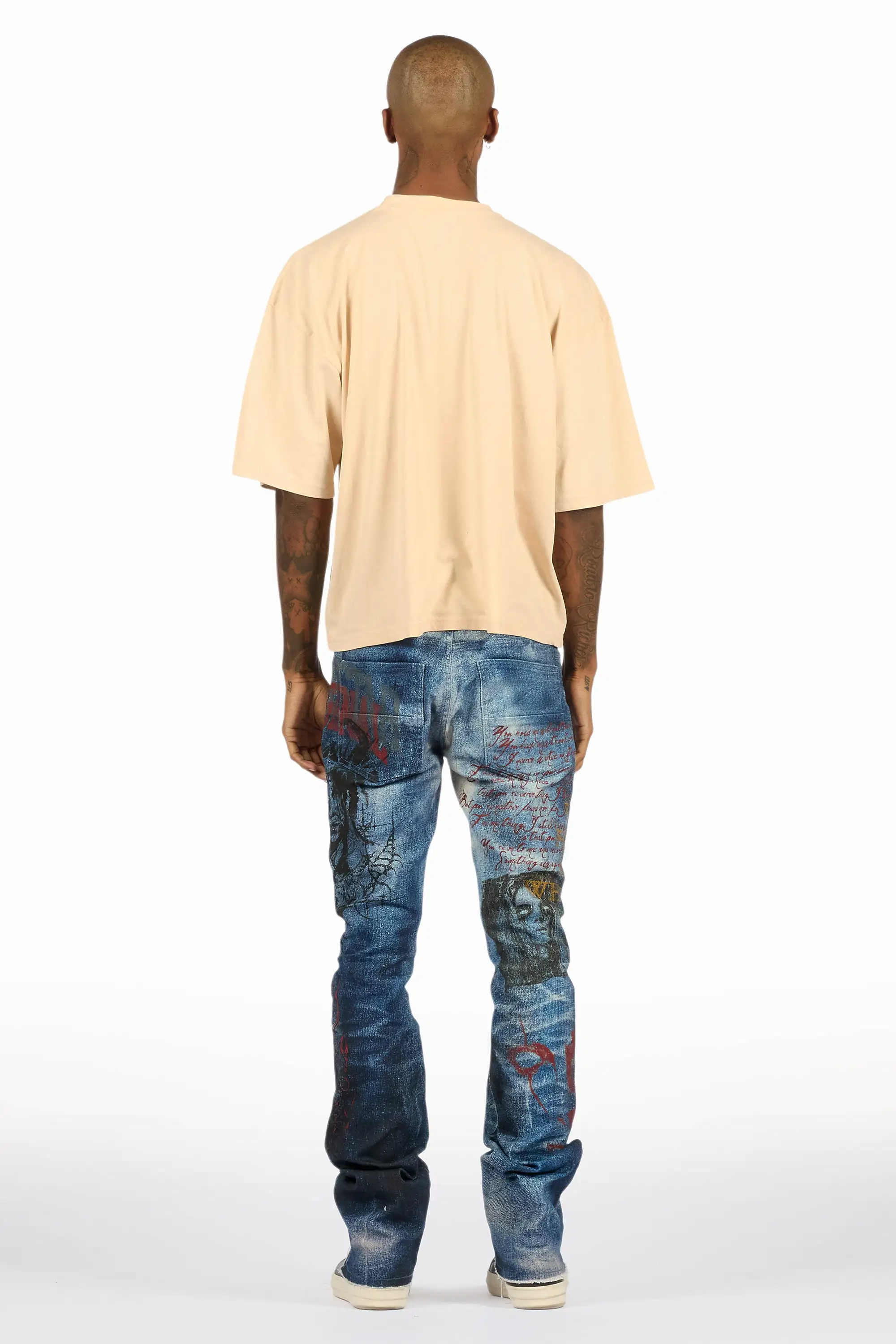 Blaytex Blue Stacked Flare Jean - Image 4