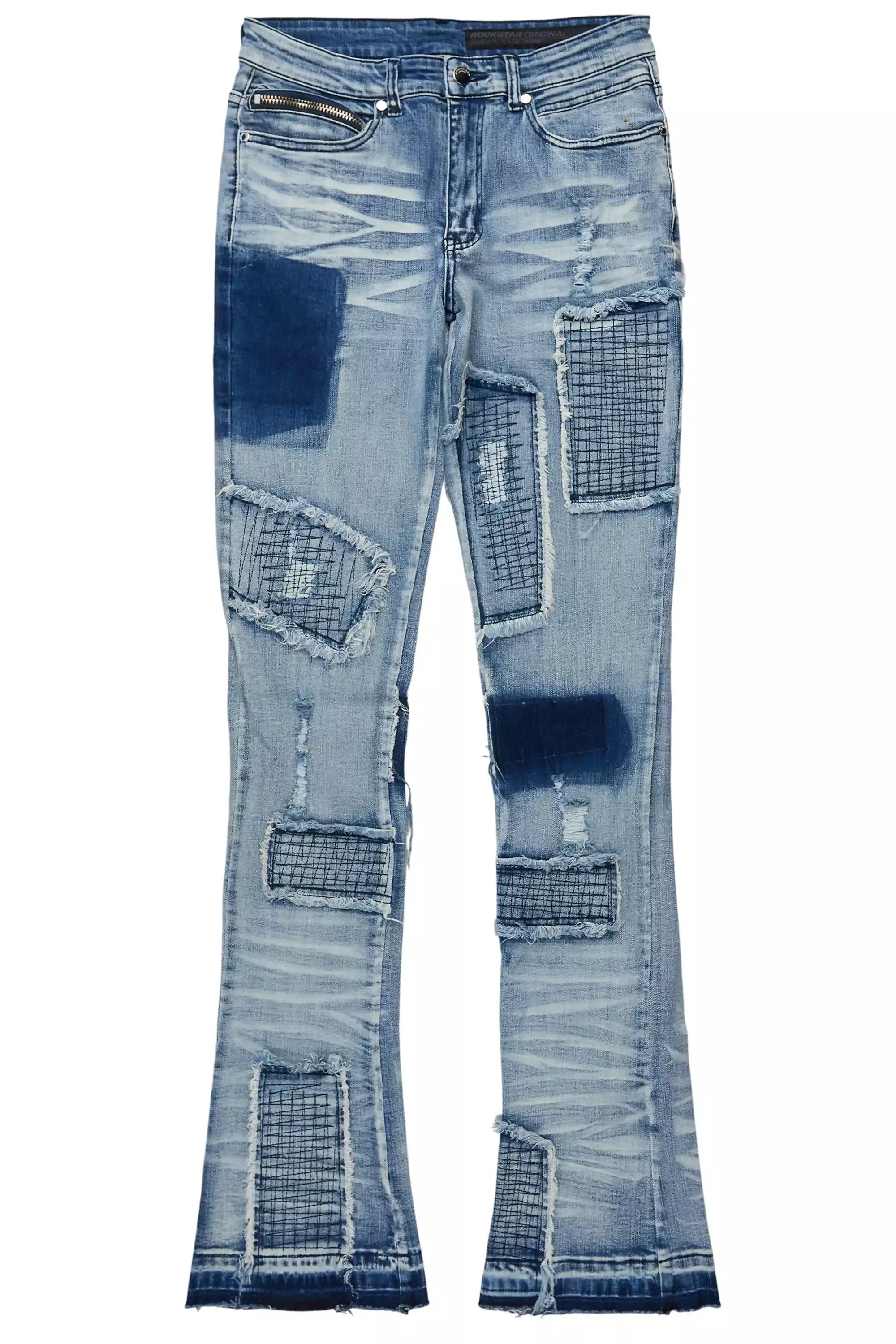 Raglord Light Blue Stacked Flare Jean - Image 2