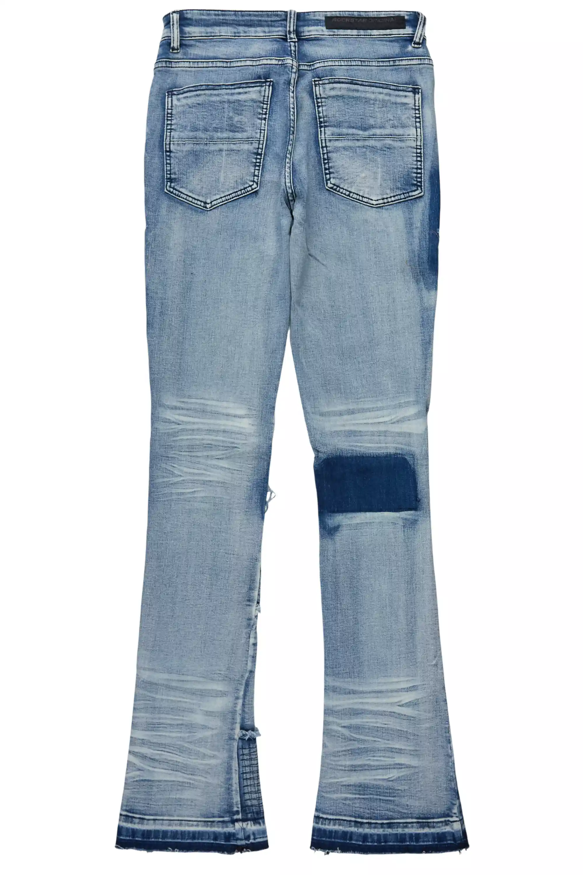 Raglord Light Blue Stacked Flare Jean - Image 8