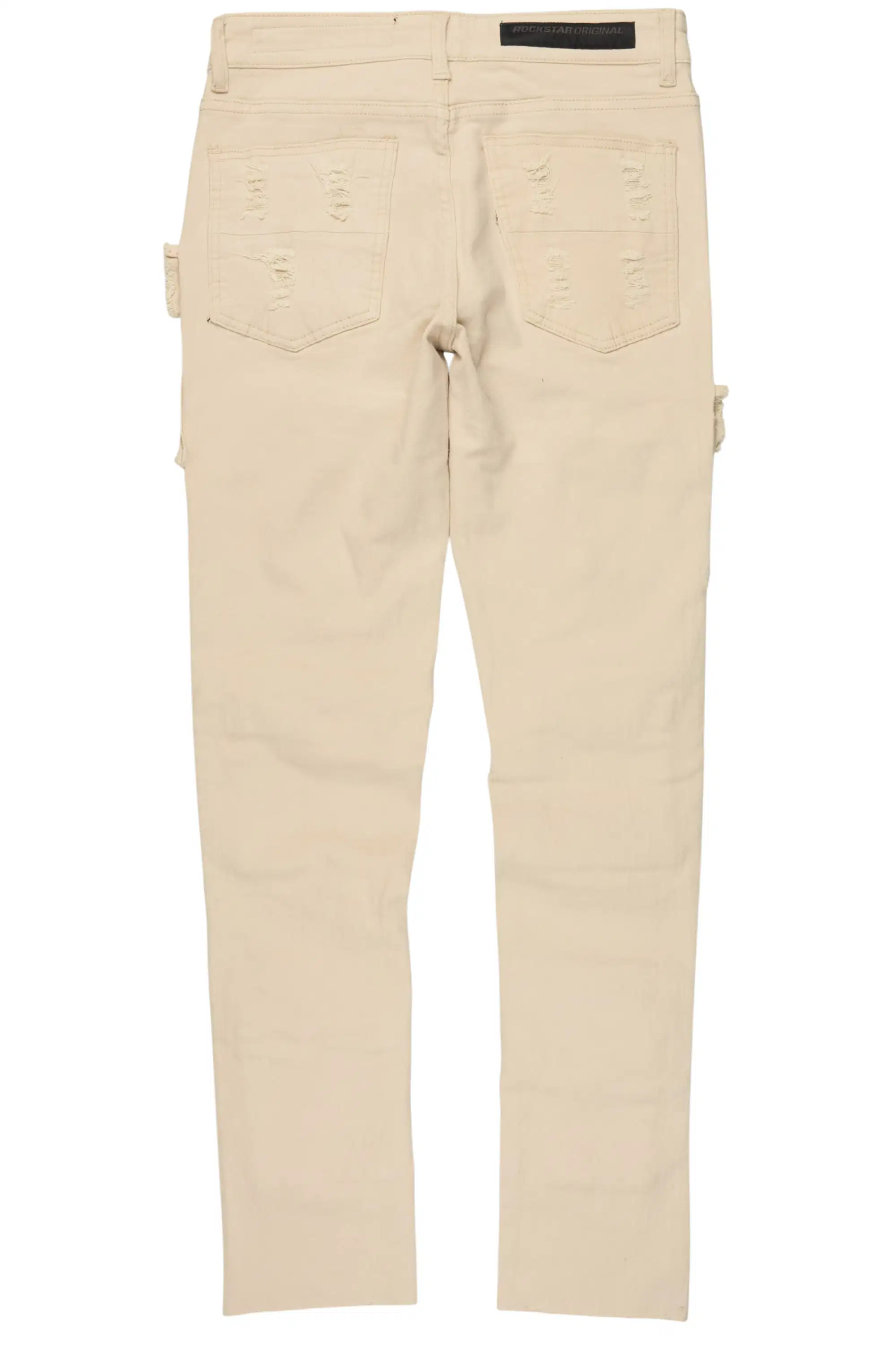 Orien Beige Painter Skinny Fit Jean - Image 8