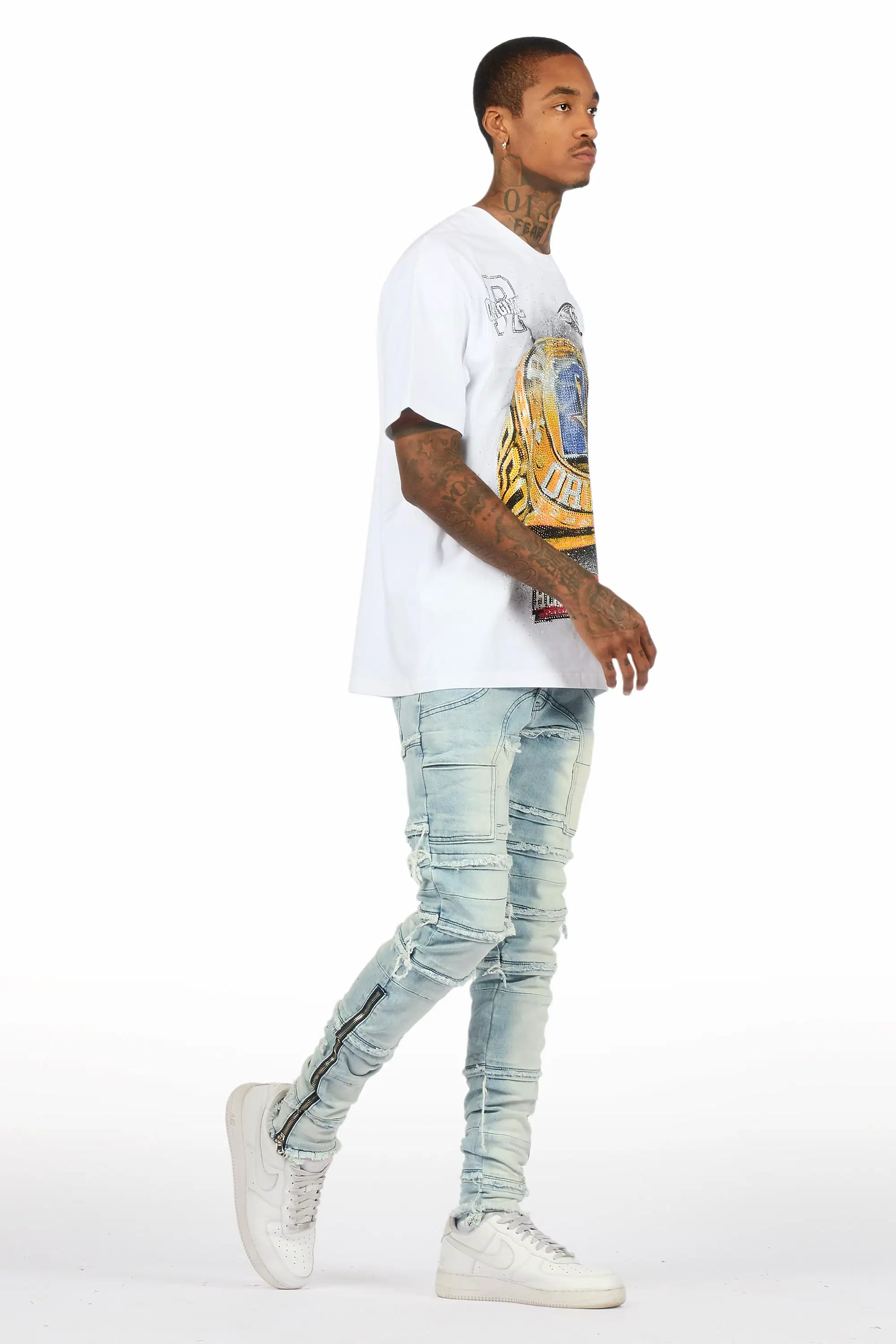 Horado Light Blue Wash Skinny Fit Jean - Image 4