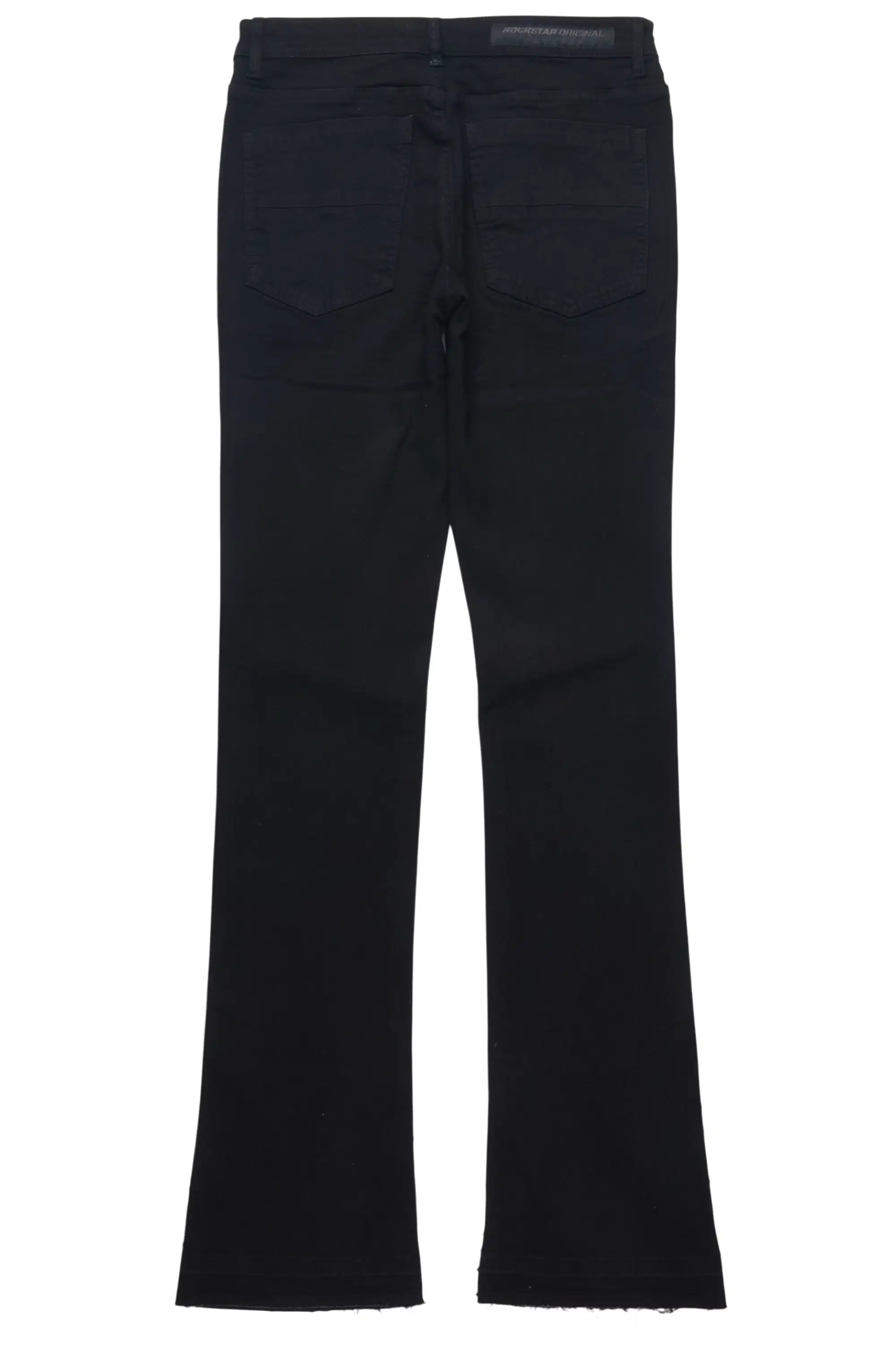 Maxton Black Rhinestone Stacked Flare Jean - Image 8