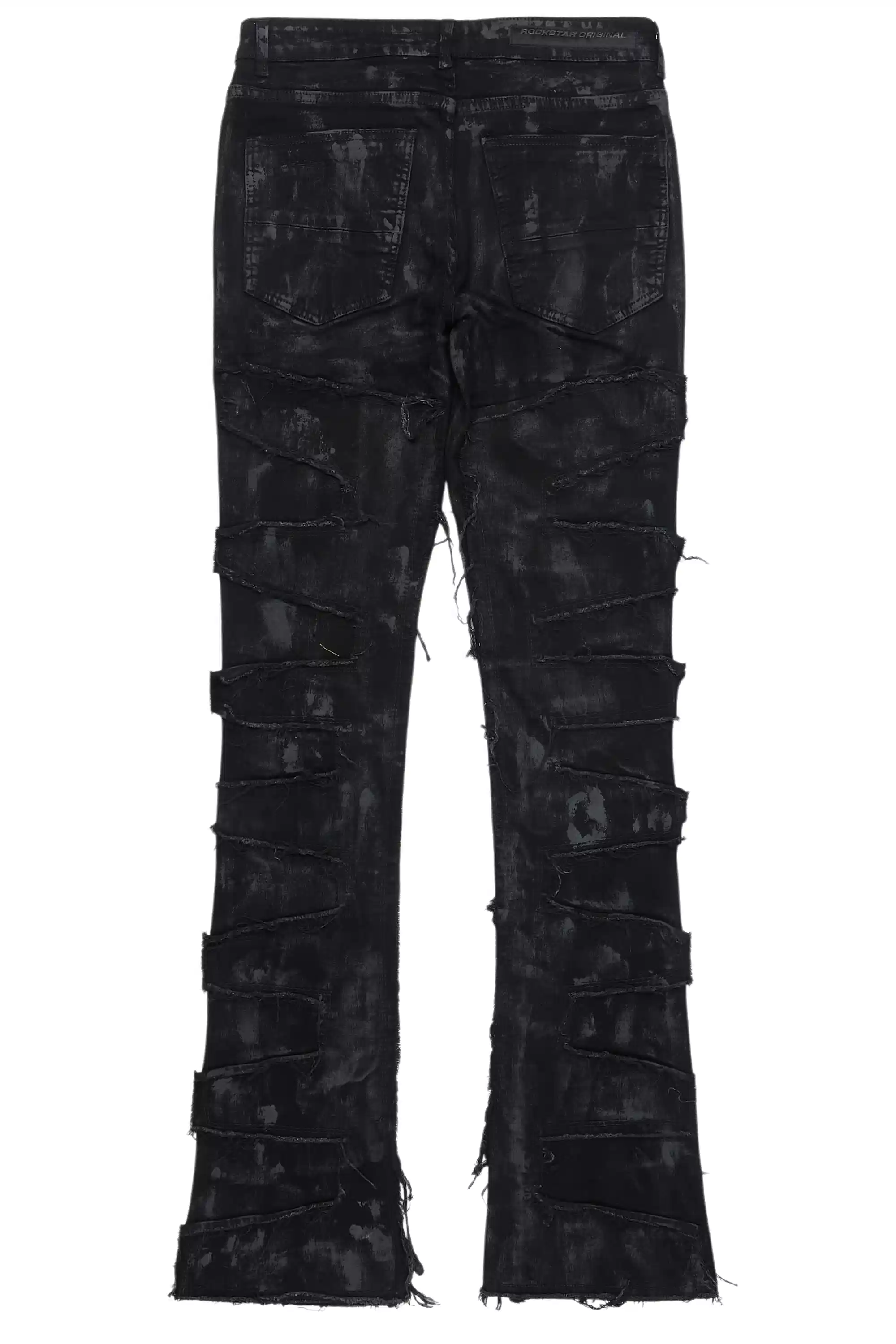 Shake Black Oil Wash Stacked Flare Jean - Image 10