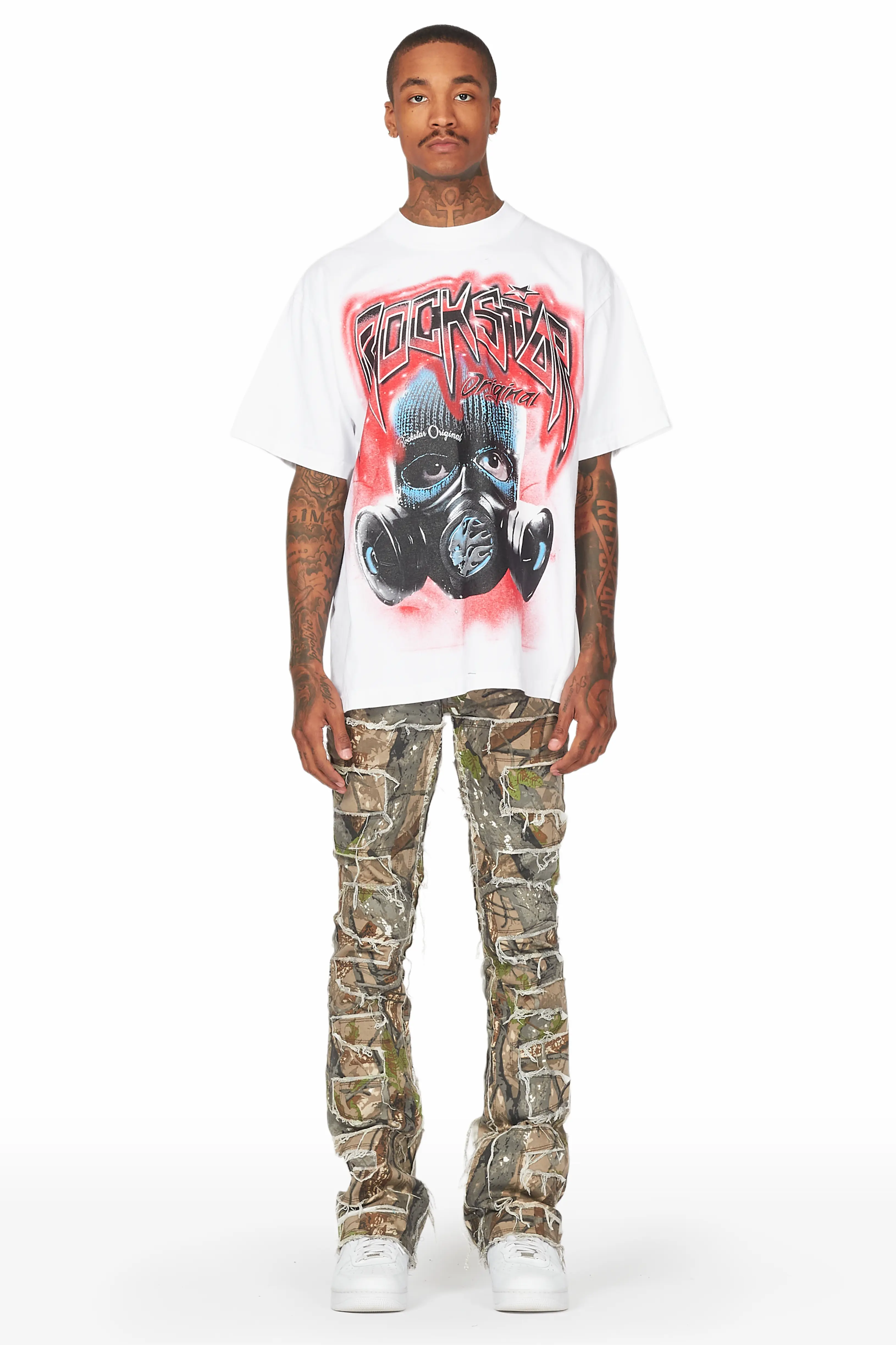 Shake Brown Tree Camo Stacked Flare Jean - Image 3