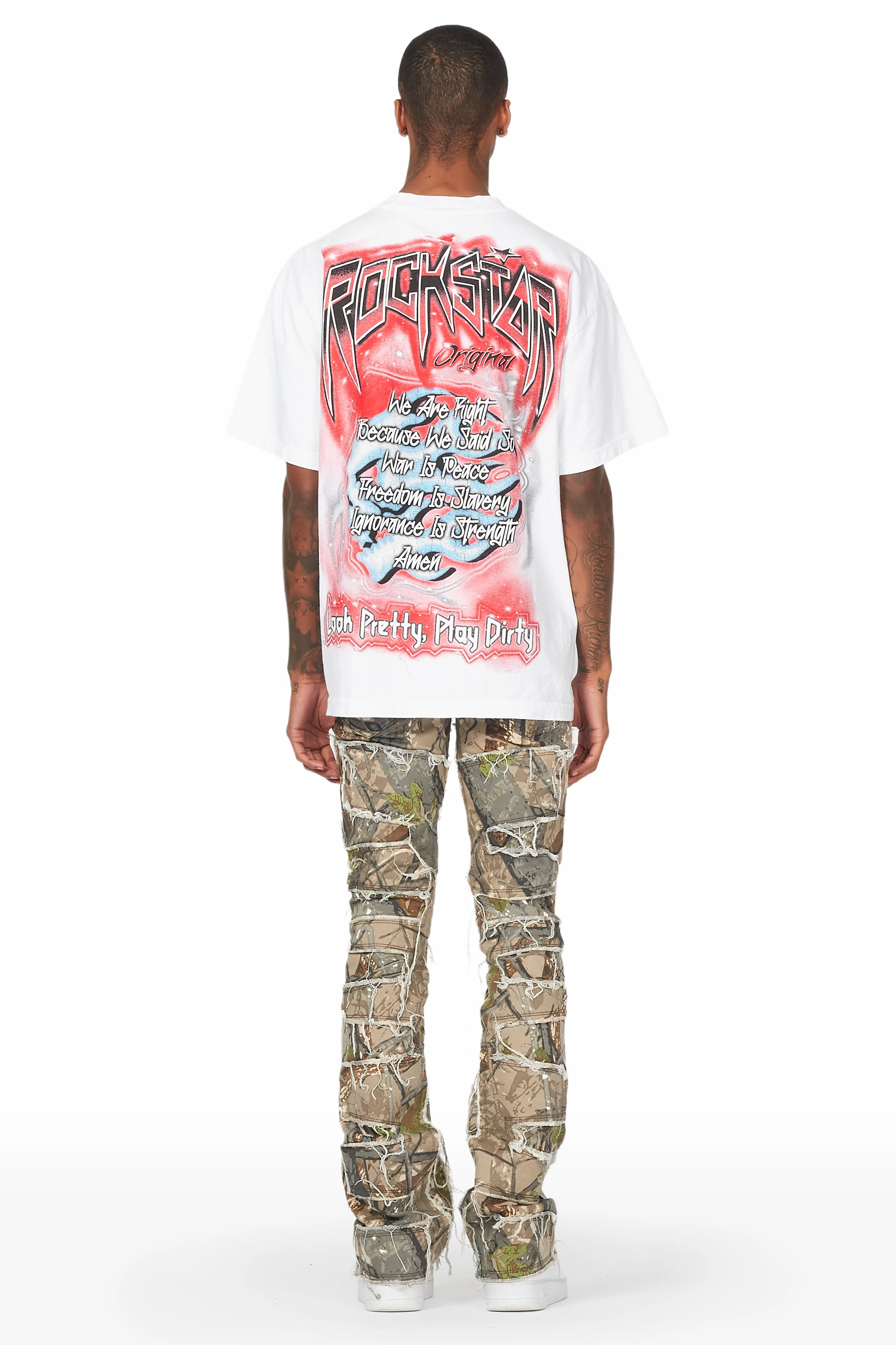 Shake Brown Tree Camo Stacked Flare Jean - Image 5