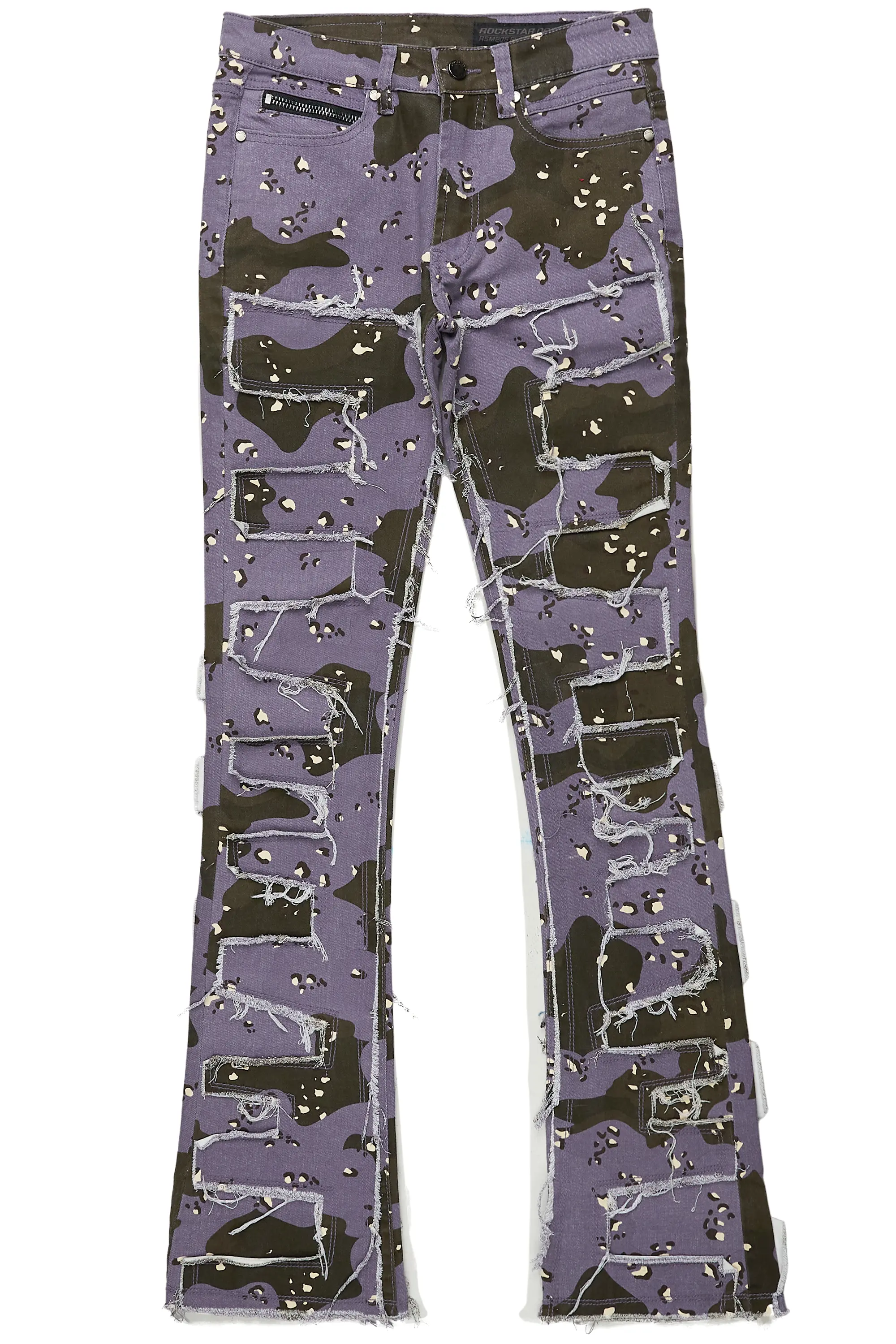 Shake Purple Camo Stacked Flare Jean - Image 2