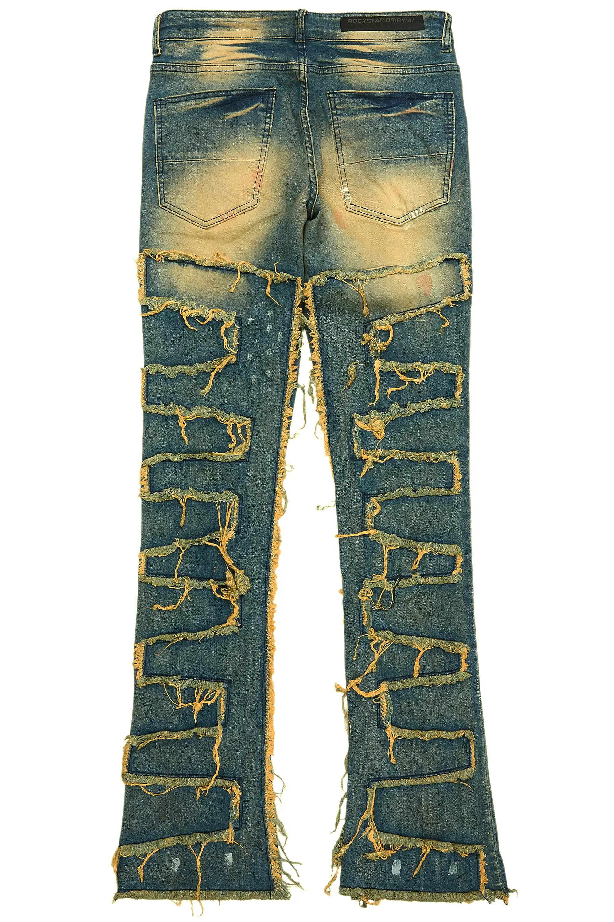 Shake Tint Dirty Blue Stacked Flare Jean - Image 8