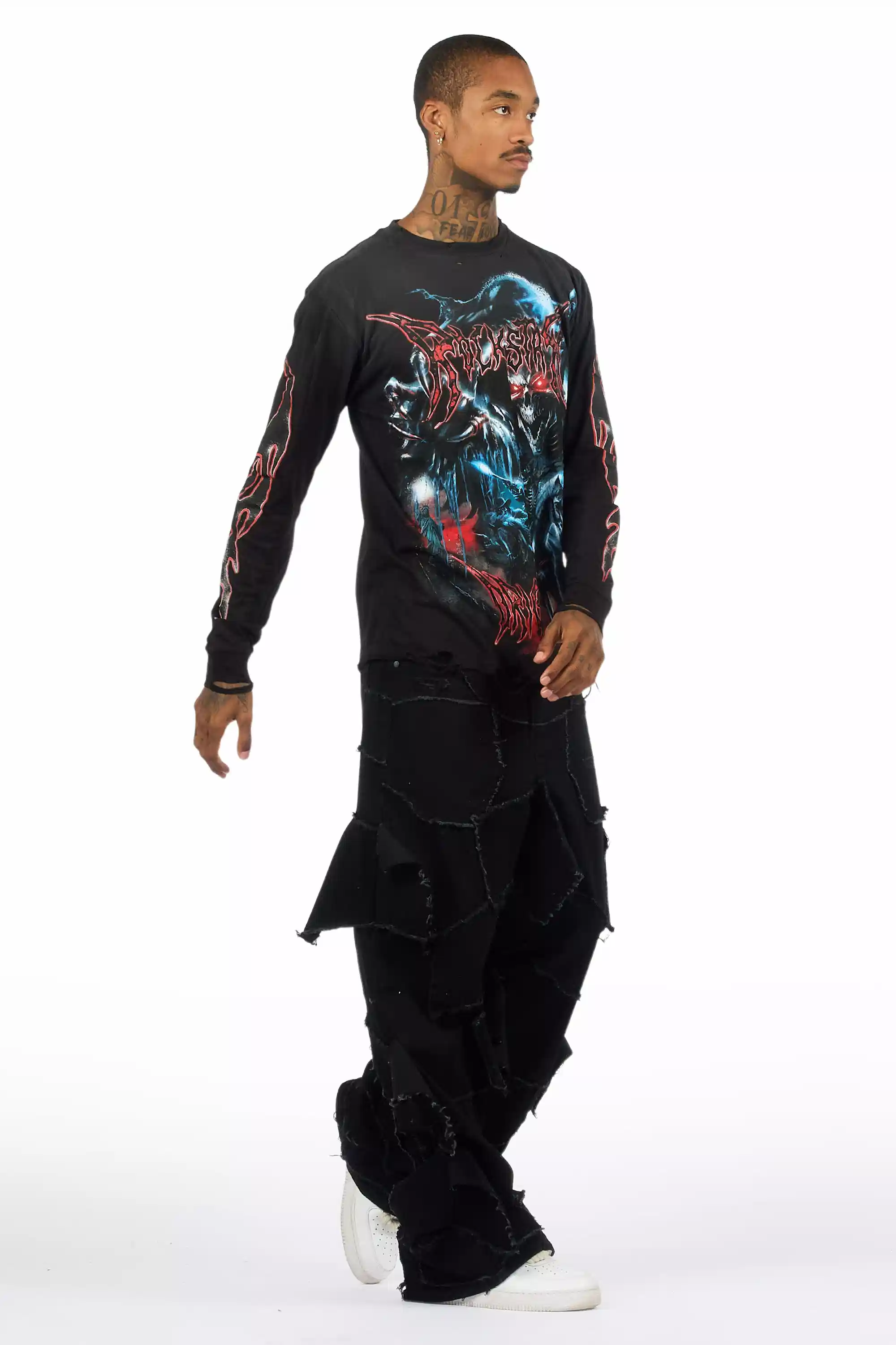 Jacomus Jet Black Baggy Fit Jean - Image 5