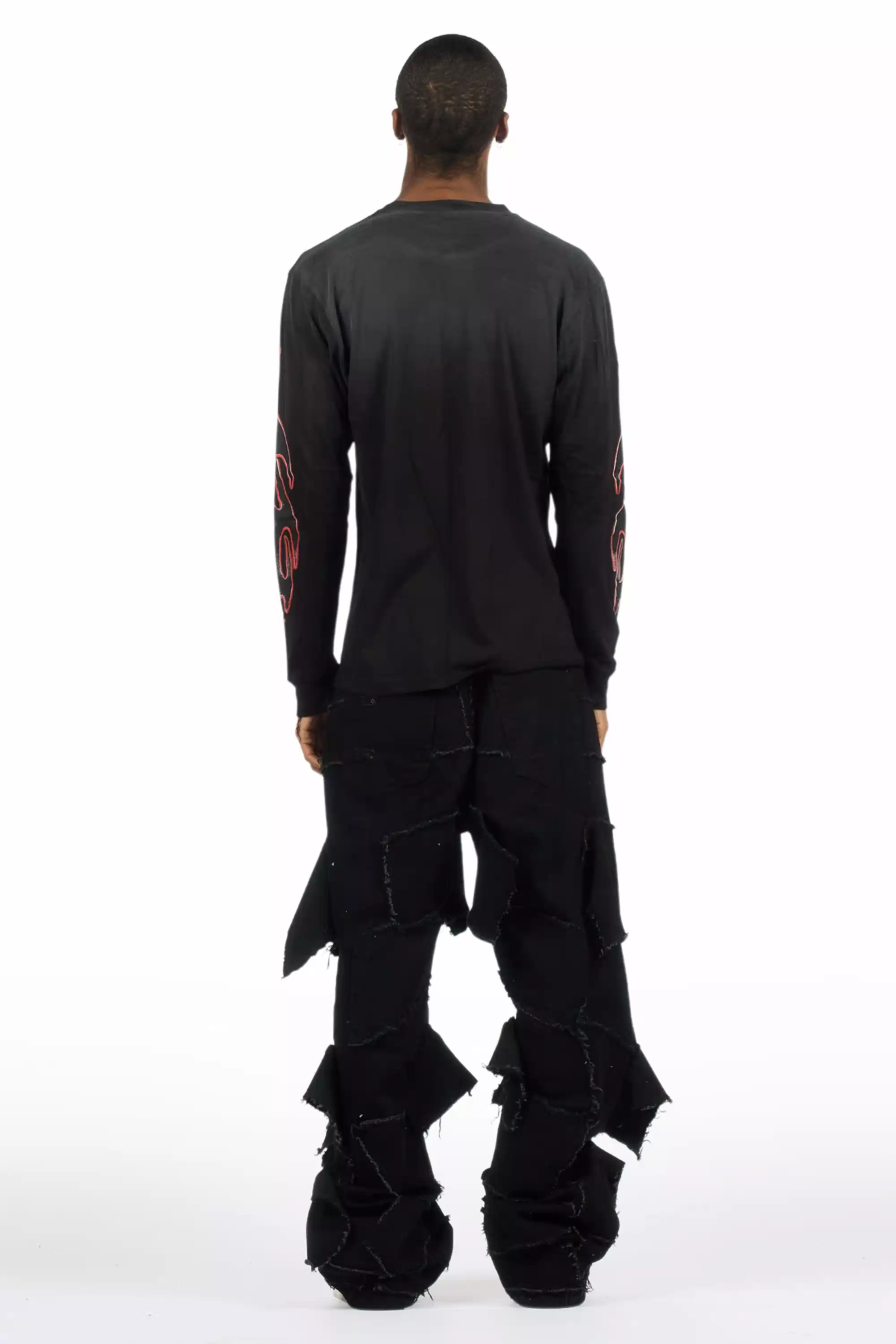 Jacomus Jet Black Baggy Fit Jean - Image 6